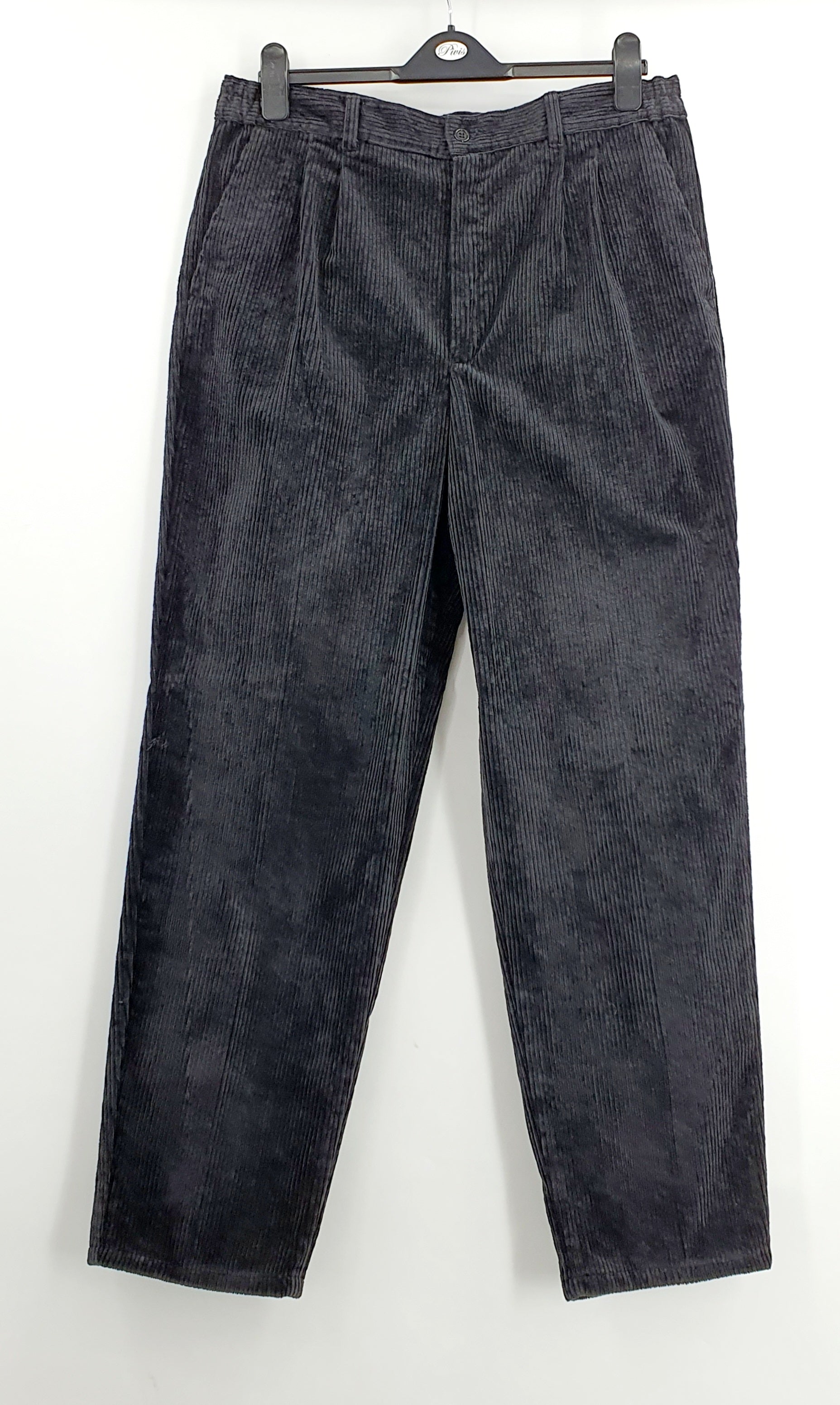 Men's black corduroy pants from the 90s, D-size, waist 90cm