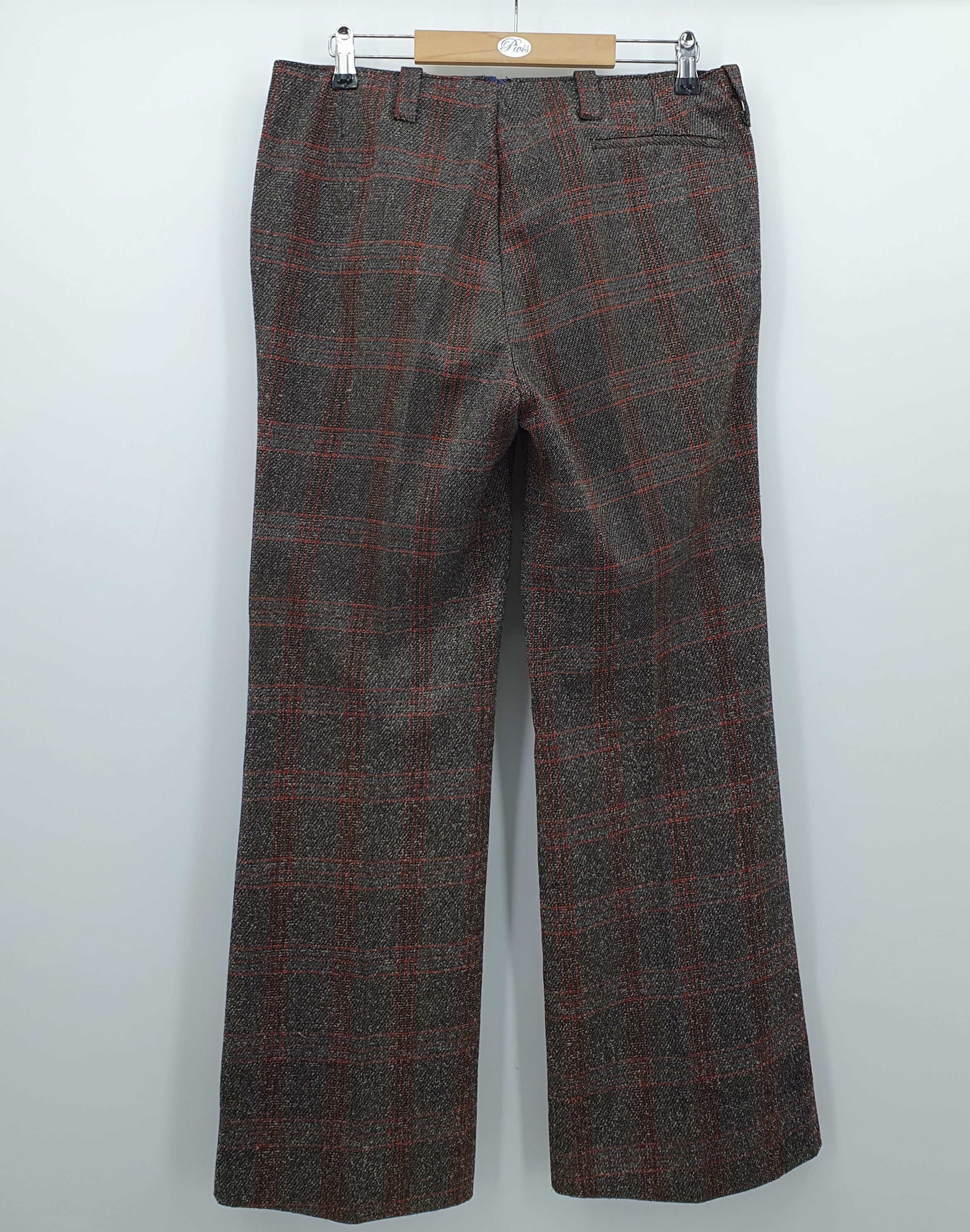 Flared wool blend trousers from the 70s, size 40-42