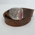 Rough leather belt from the 80s-90s, length 100cm