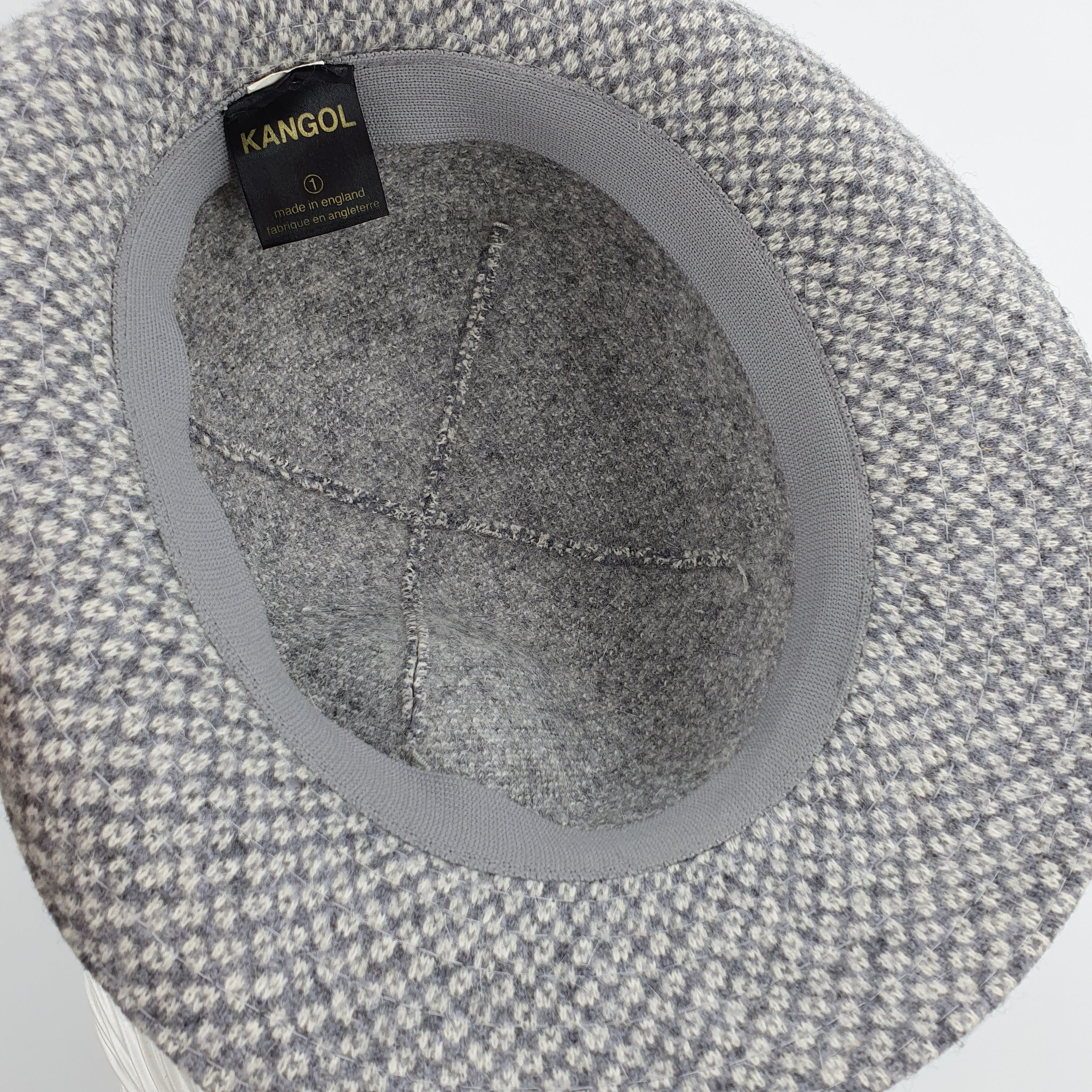 Kangol, gray and white hat, unused, size 54cm