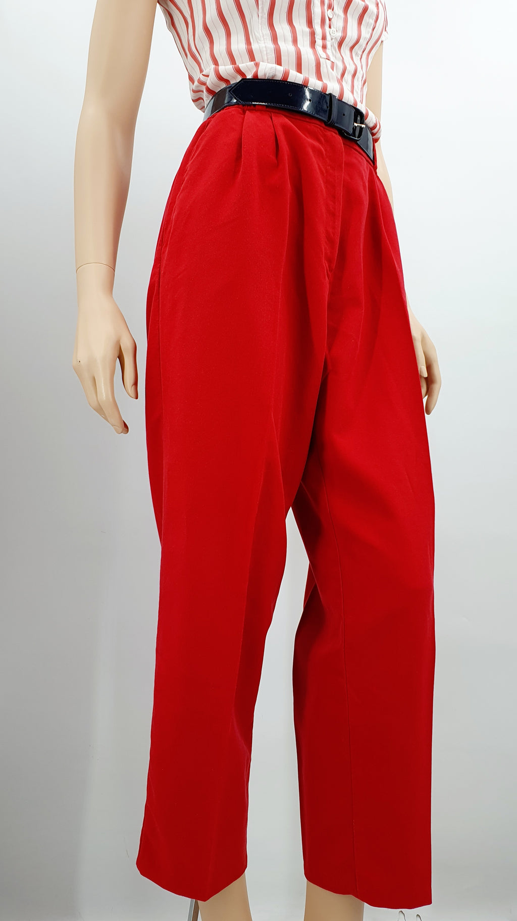Sensations, women's red pants from the 90s, waist 72-78cm, size 36-38