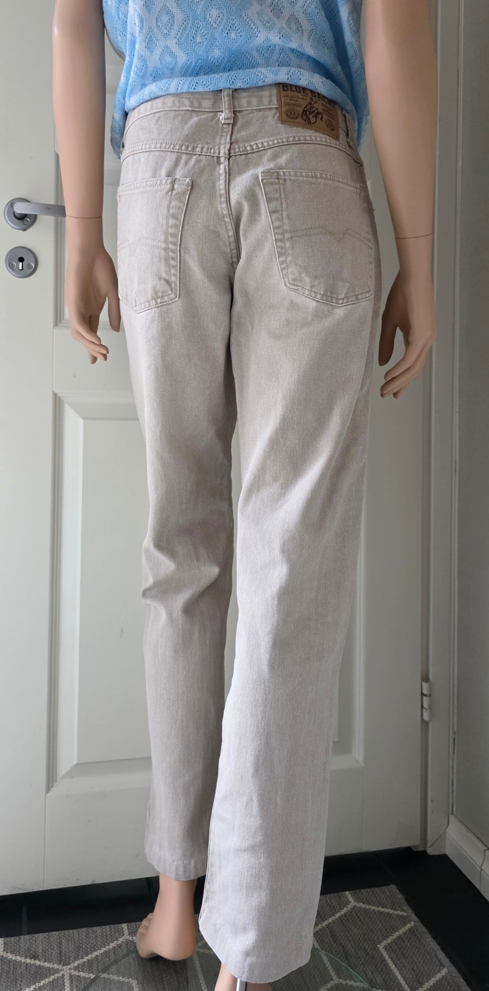 Blue Back, high-waisted beige jeans from the 90s, waist 76cm, size 38