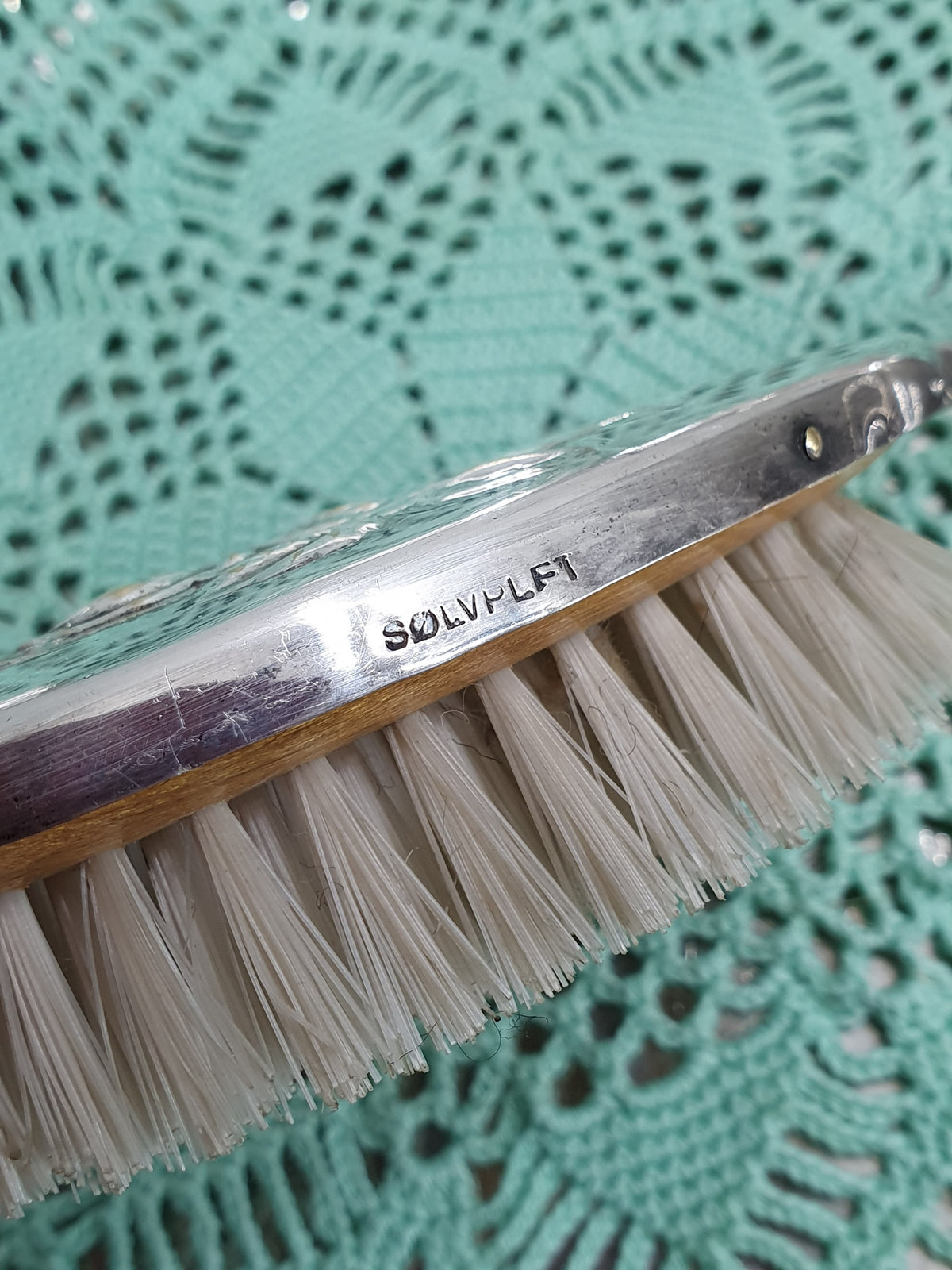 Vintage hairbrush from the 1950s, alpaca