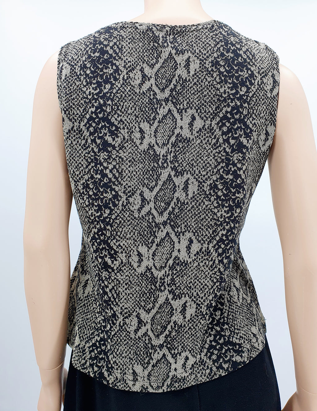 Tuomiss, kimalteleva juhlatoppi, musta/vaaleakulta, koko 38/40