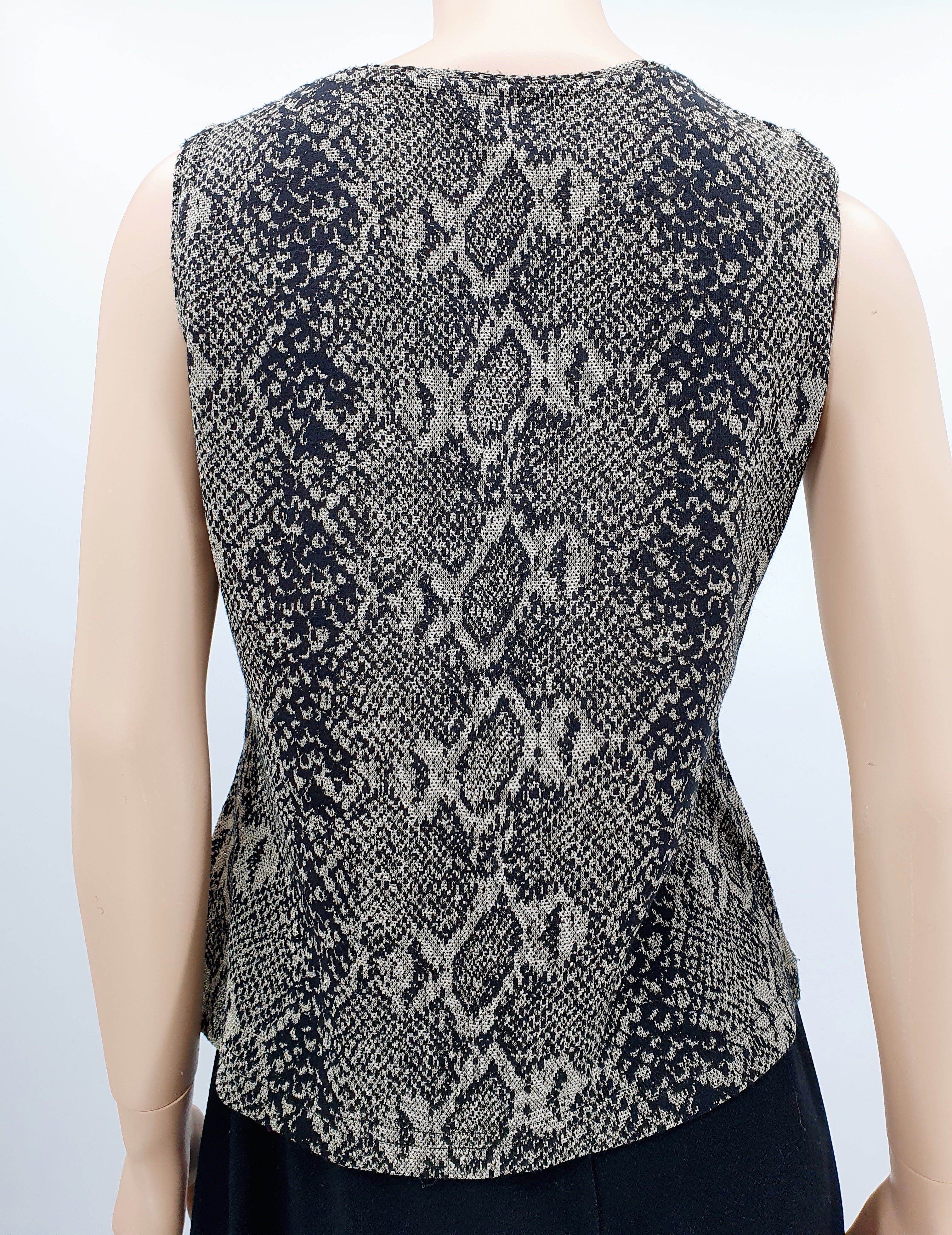 Tuomiss, kimalteleva juhlatoppi, musta/vaaleakulta, koko 38/40