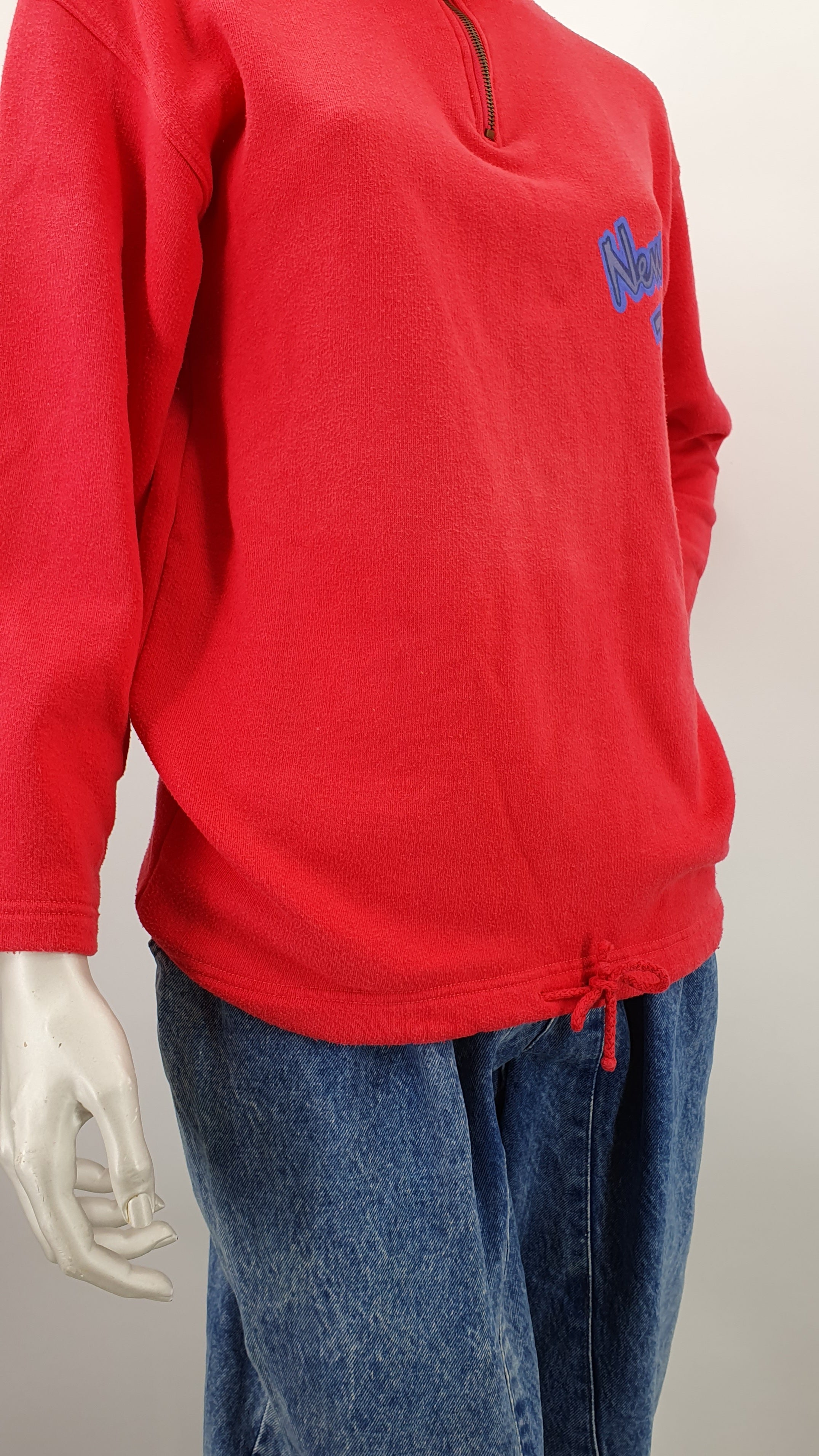 Blue Rock, coral red sweatshirt from the 80s-90s, size 36-38