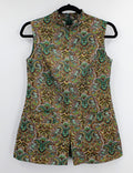 Paisley patterned sleeveless tunic from the 60s, size 34-36