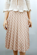 Tähtimuoti, pastel colored pleated skirt from the 70s, waist 64cm, size 32-34