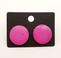 Plastic earrings from the 80s, purple/blue