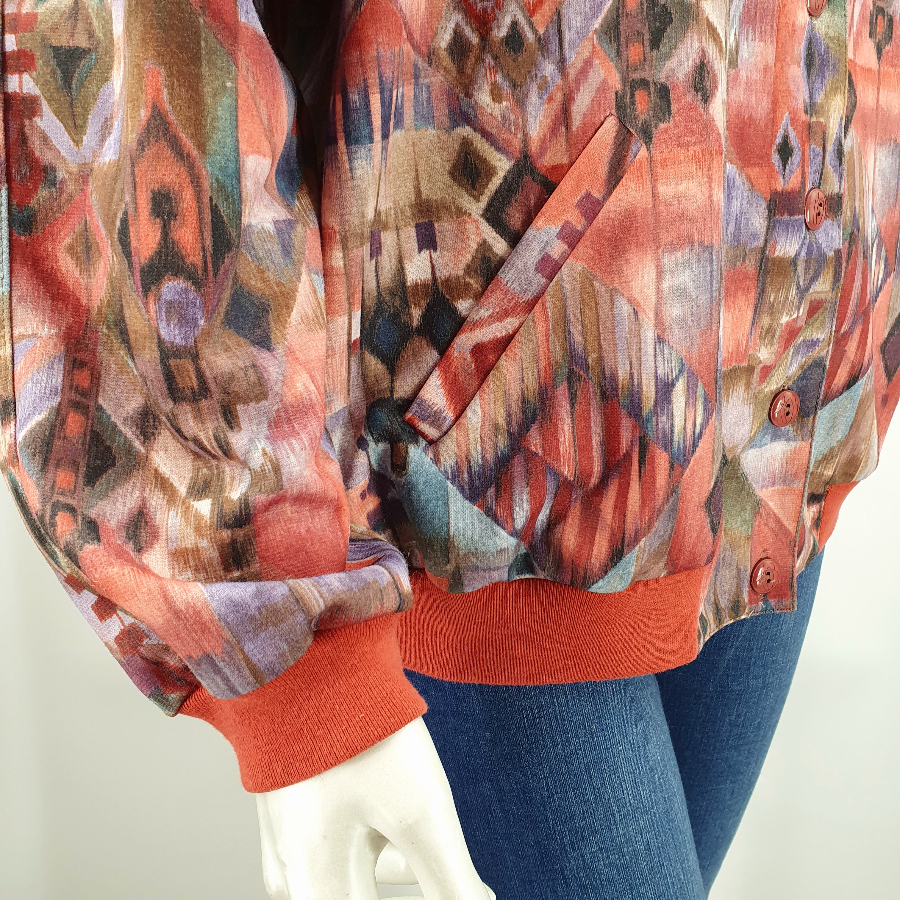FinnKarelia, colorful jacket from the 80s, size 42
