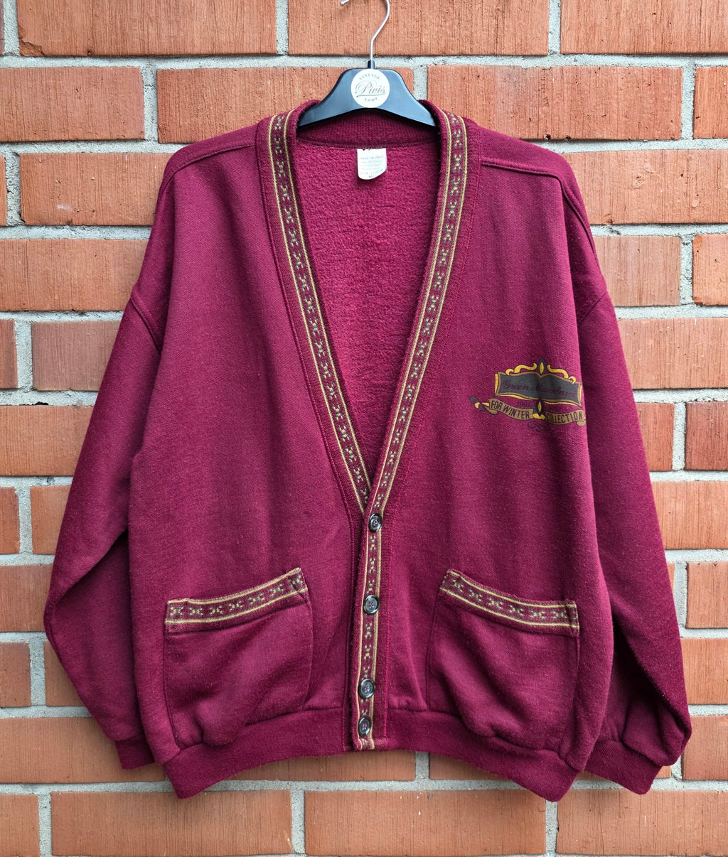 Burgundy sweatshirt from the 90s, size men's M, women's 40-42