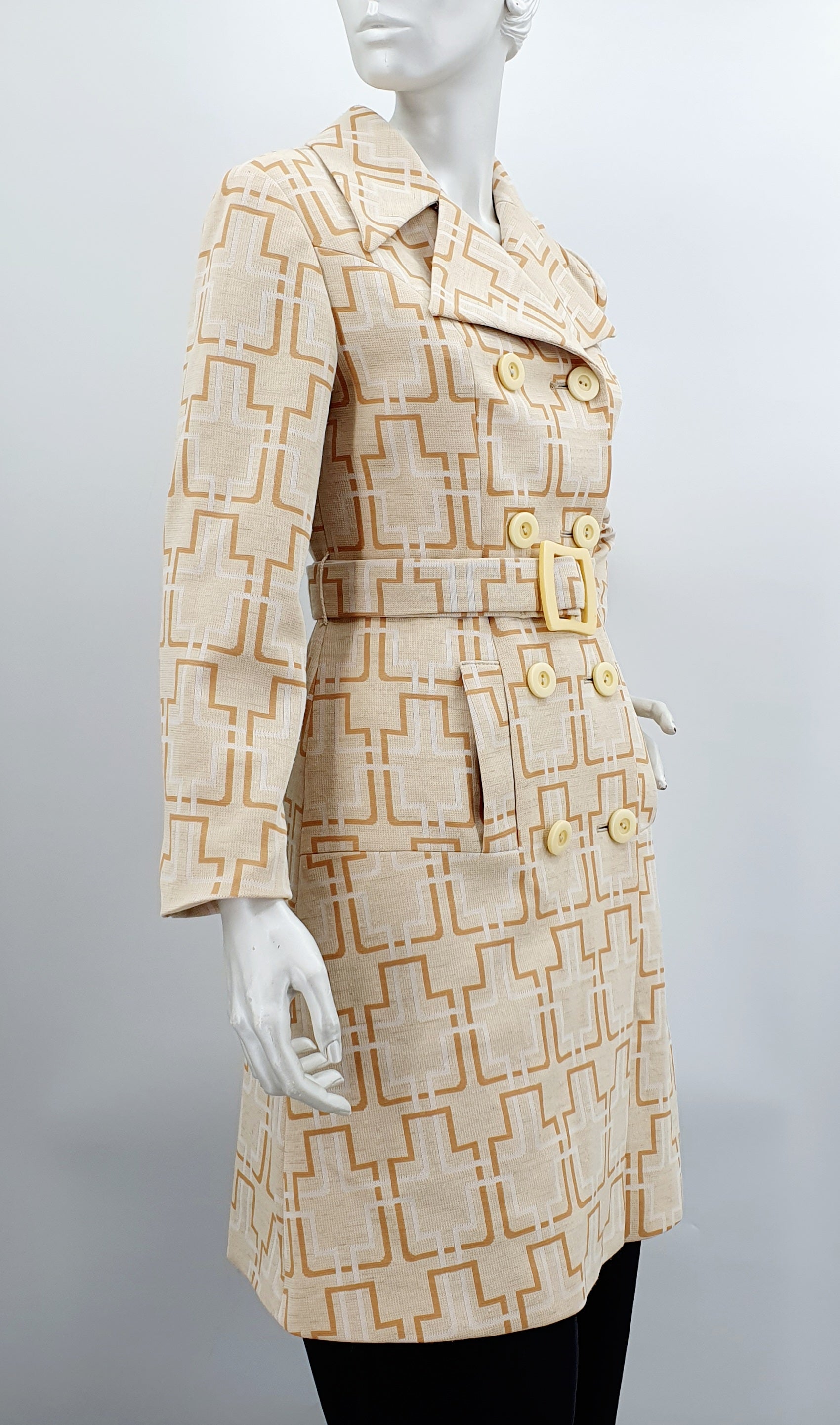 Master, women's beige trench coat from the 60s, size 34-36