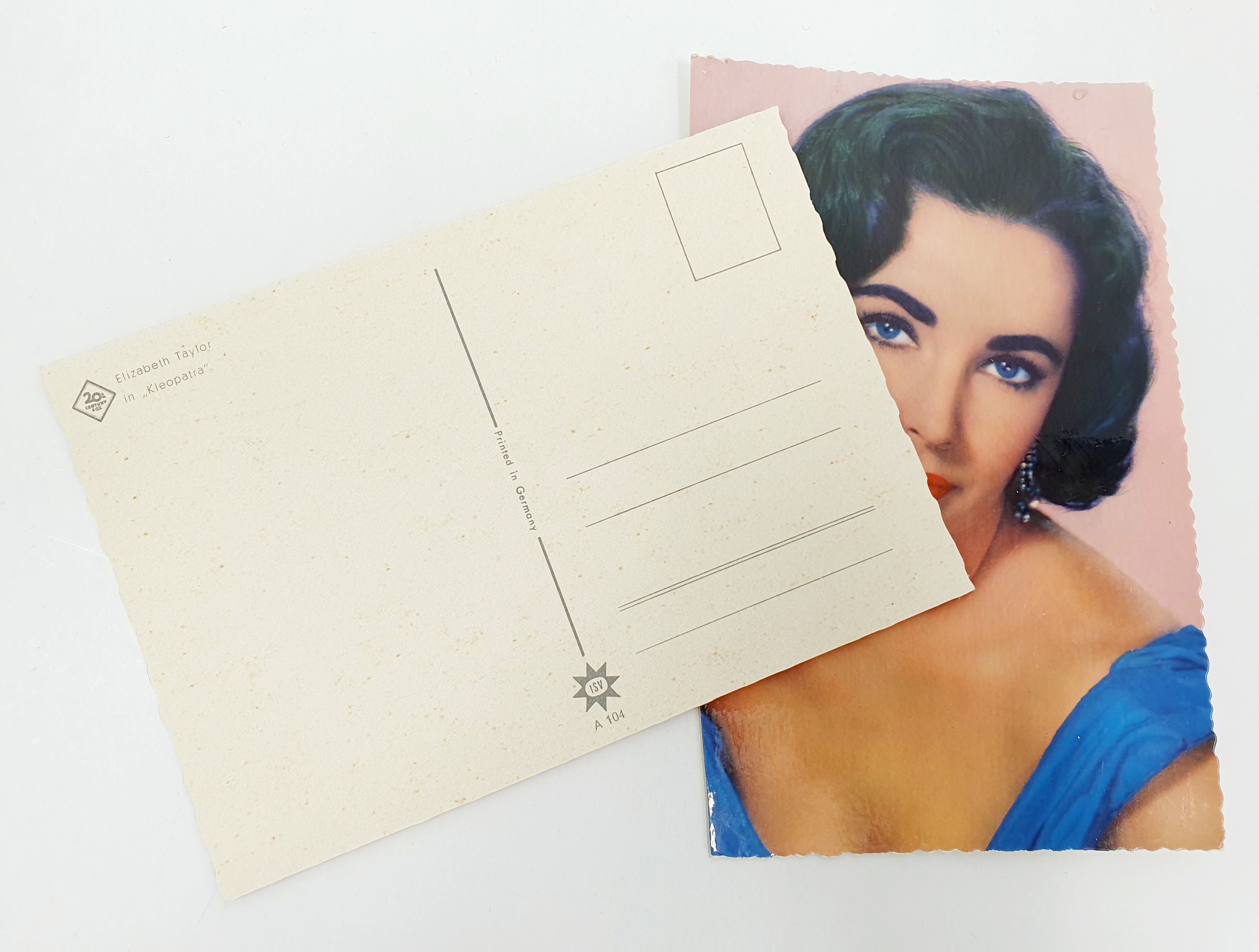 Old movie star postcards, Elizabeth Taylor