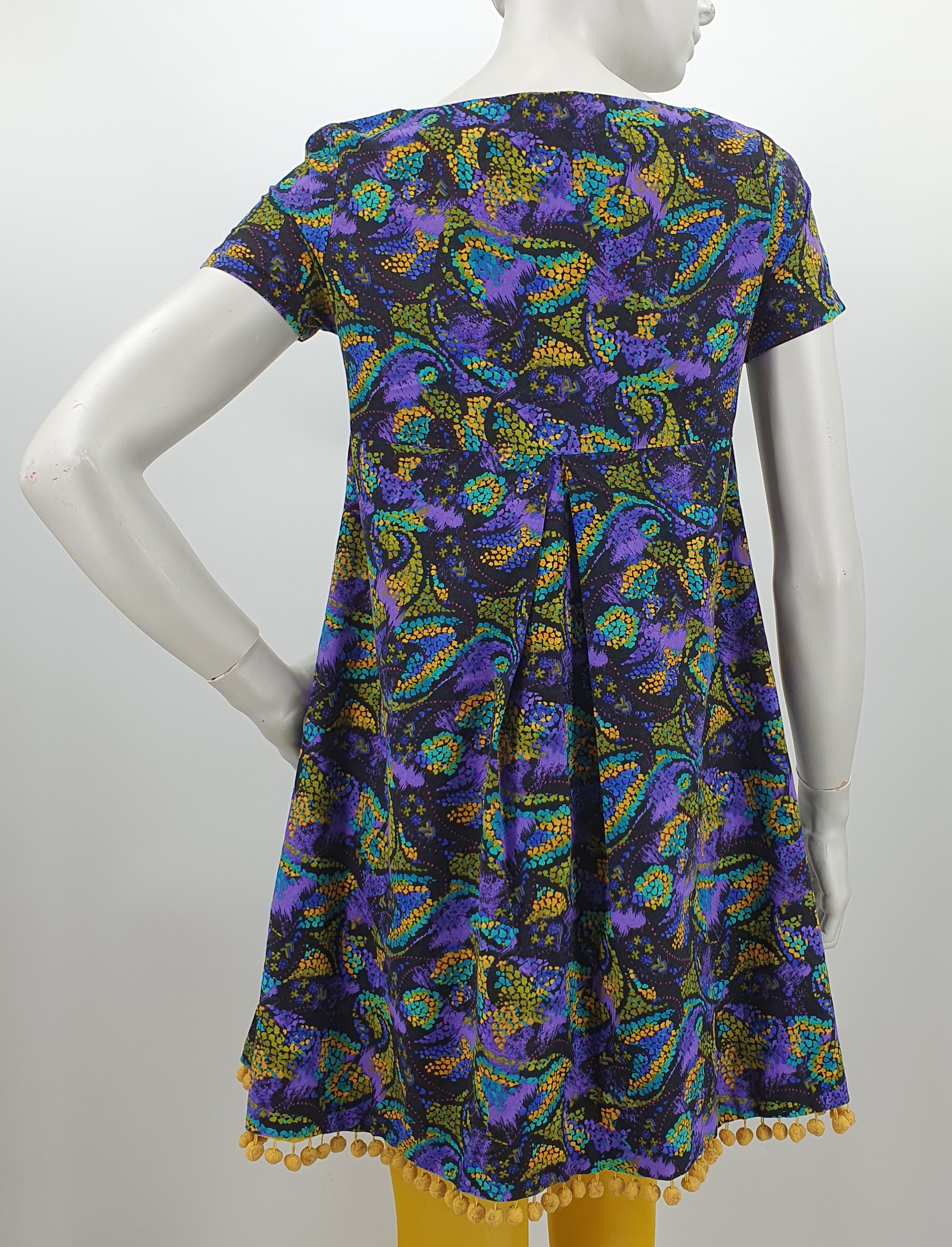 Cotton mini dress with puffy skirt, size 34/36
