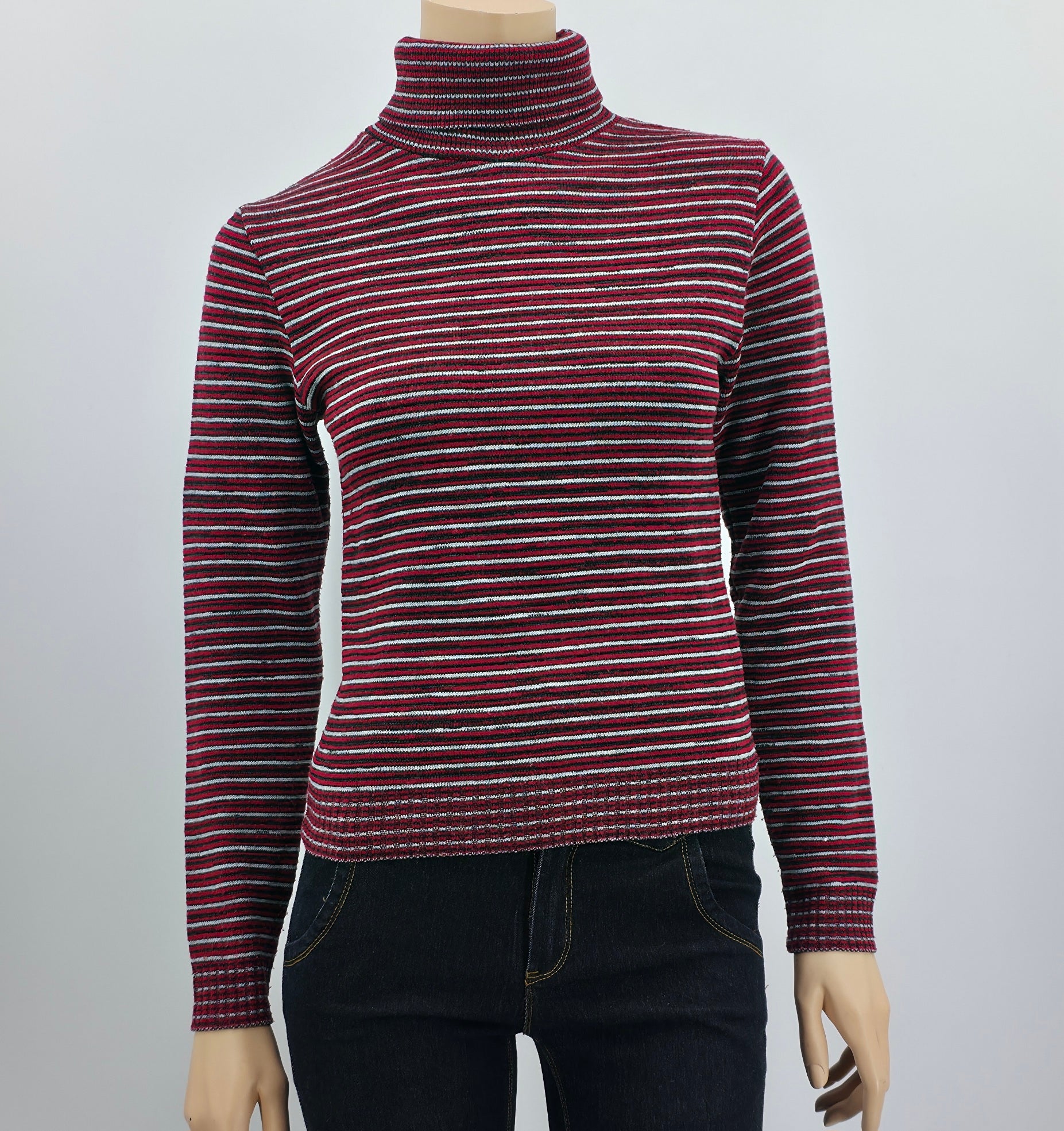 Only, striped polo sweater from the 90s-2000s, size 34-36