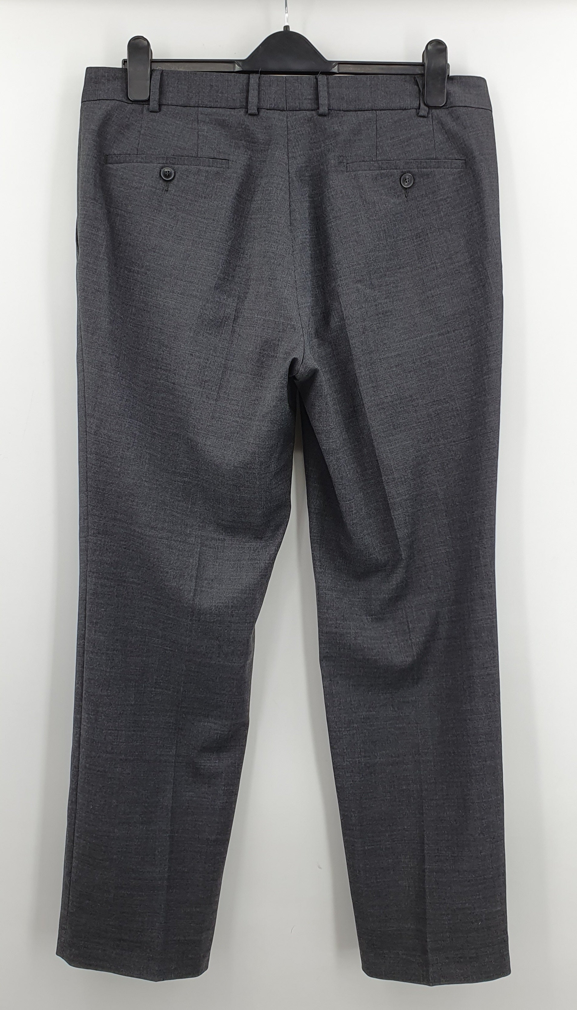 Turo Tailor, men's dark gray straight trousers from the 2000s, waist 90cm