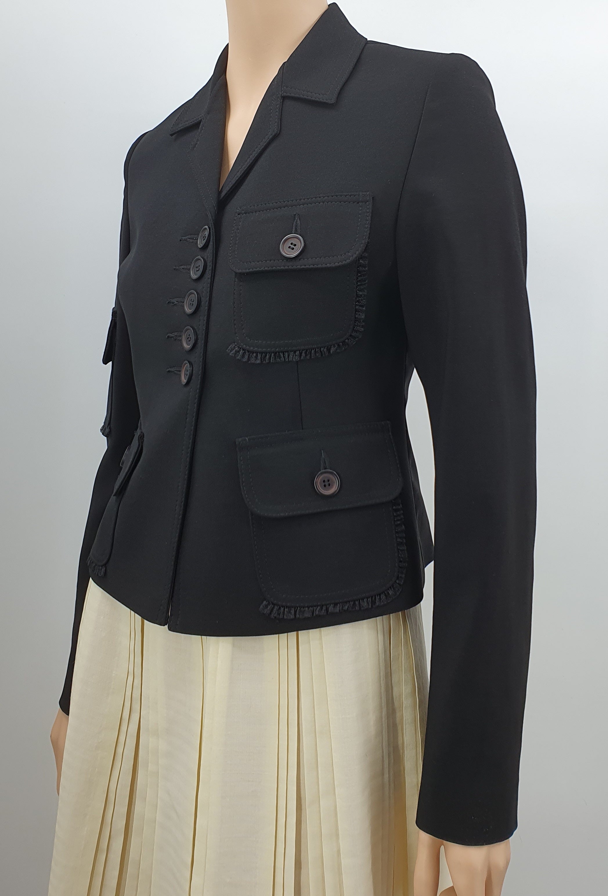 Angel, women's black jacket from the 2000s, size 34(36)