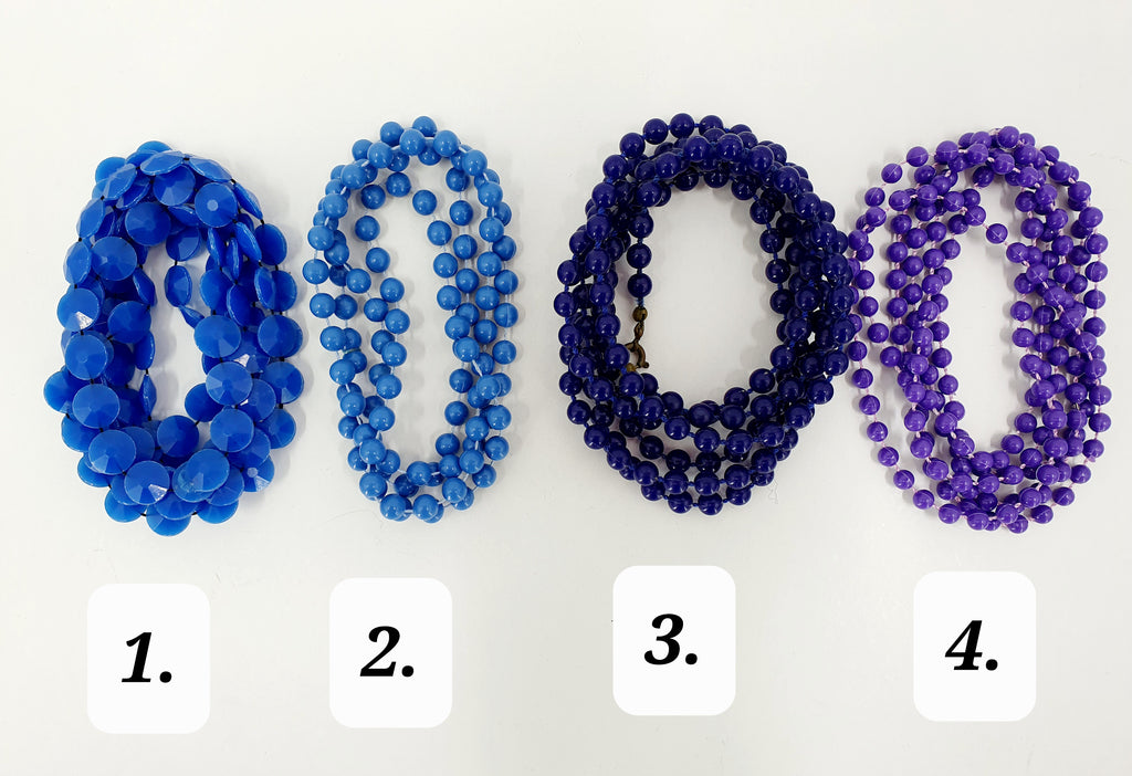 Pepper beads, blue/purple, 4 different shades