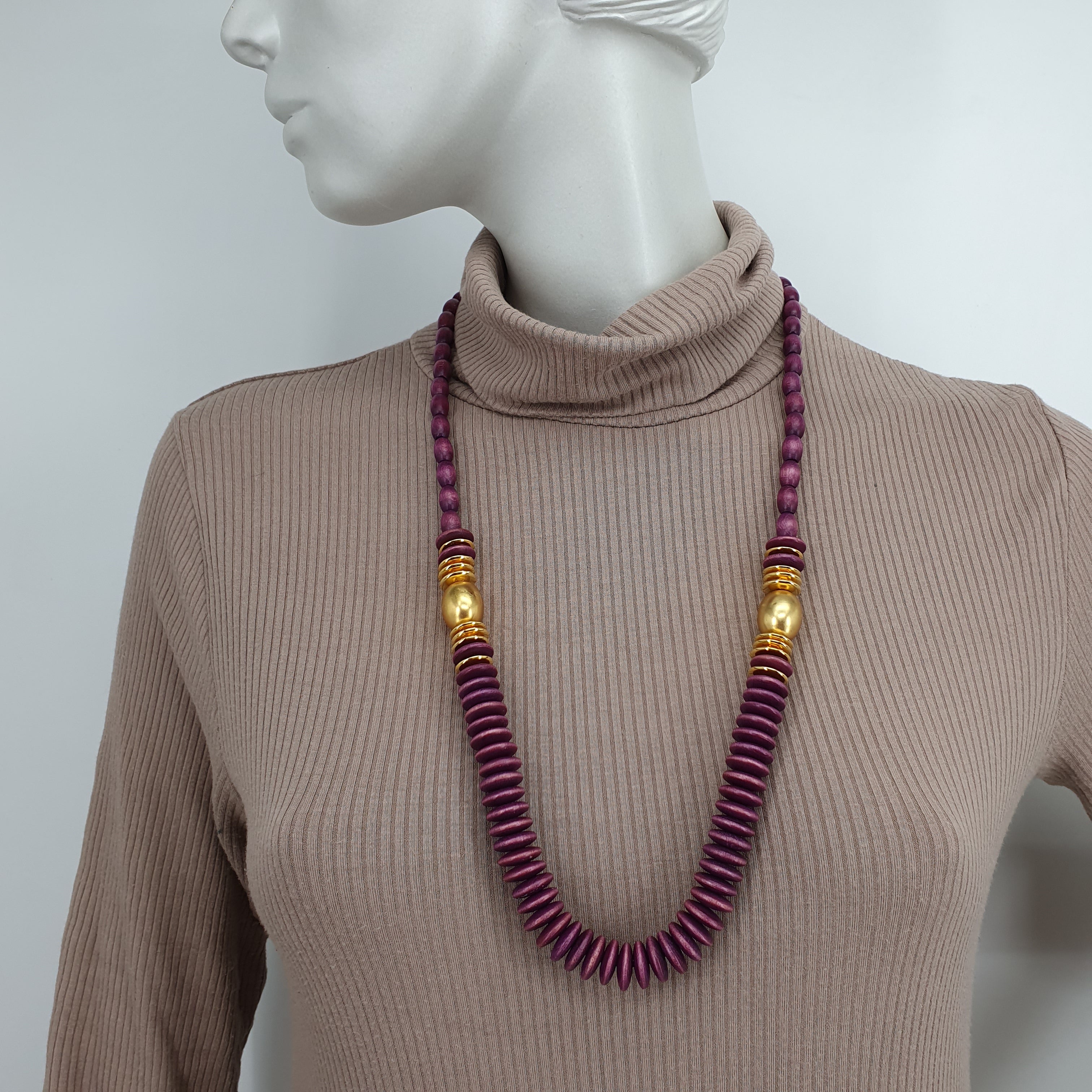 Aarikka, violet gold necklace from the 80s-90s, length 75cm