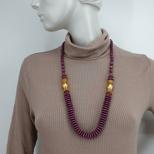 Aarikka, violet gold necklace from the 80s-90s, length 75cm