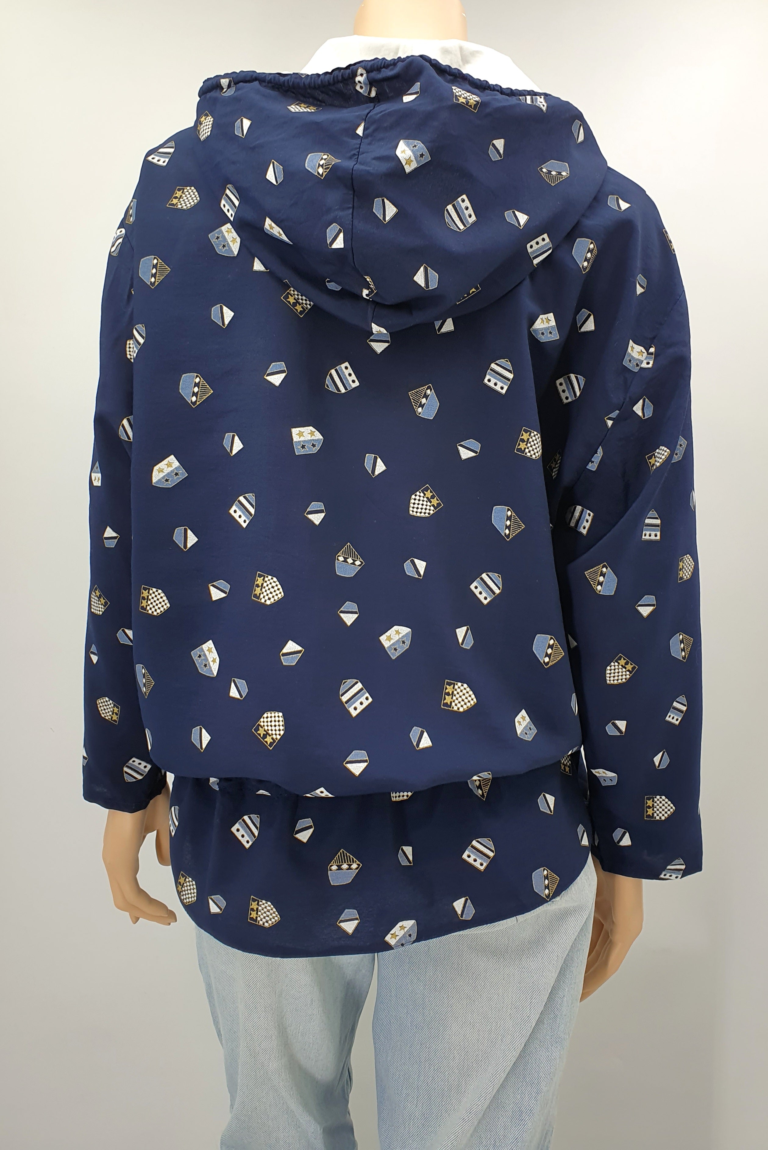 Elle, hooded summer jacket from the 80s-90s, size 40-42