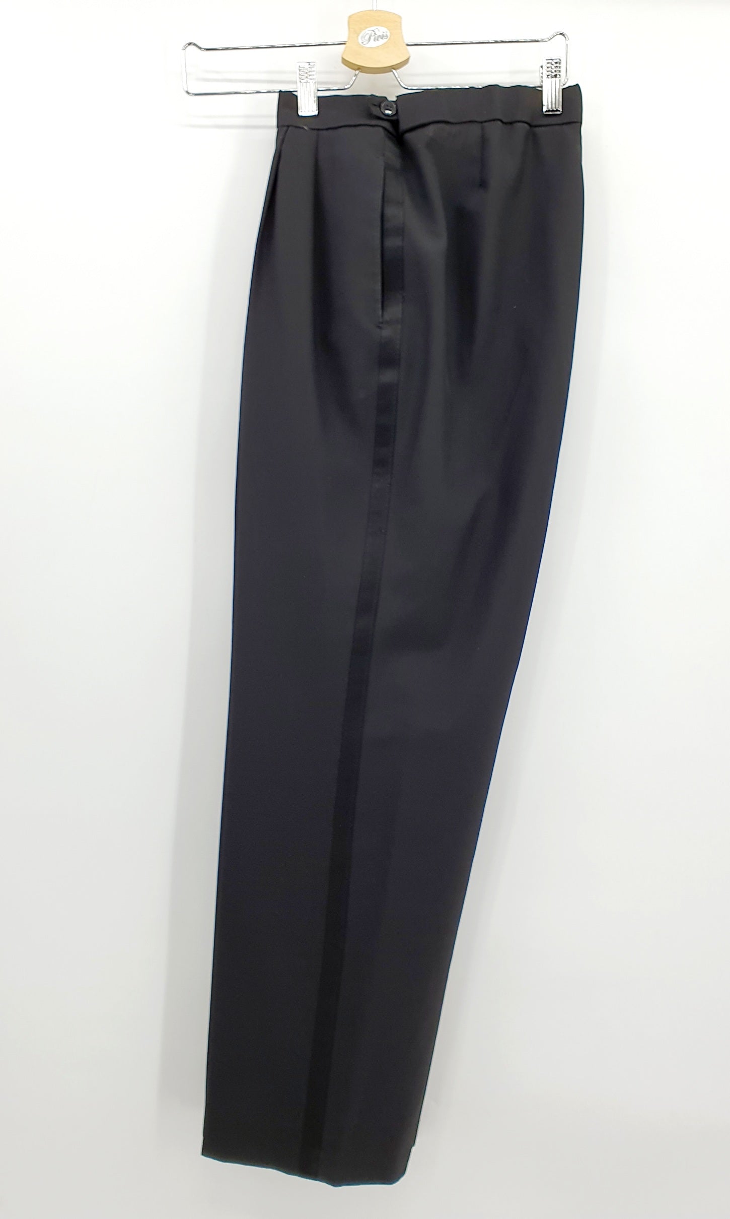 Turo Tailor, secondhand smokkihousut 2000-luvulta, käytetyt juhlahousut, koko 50, kuva sivulta