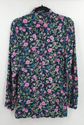 Viscose shirt with floral pattern, 90s, size 38