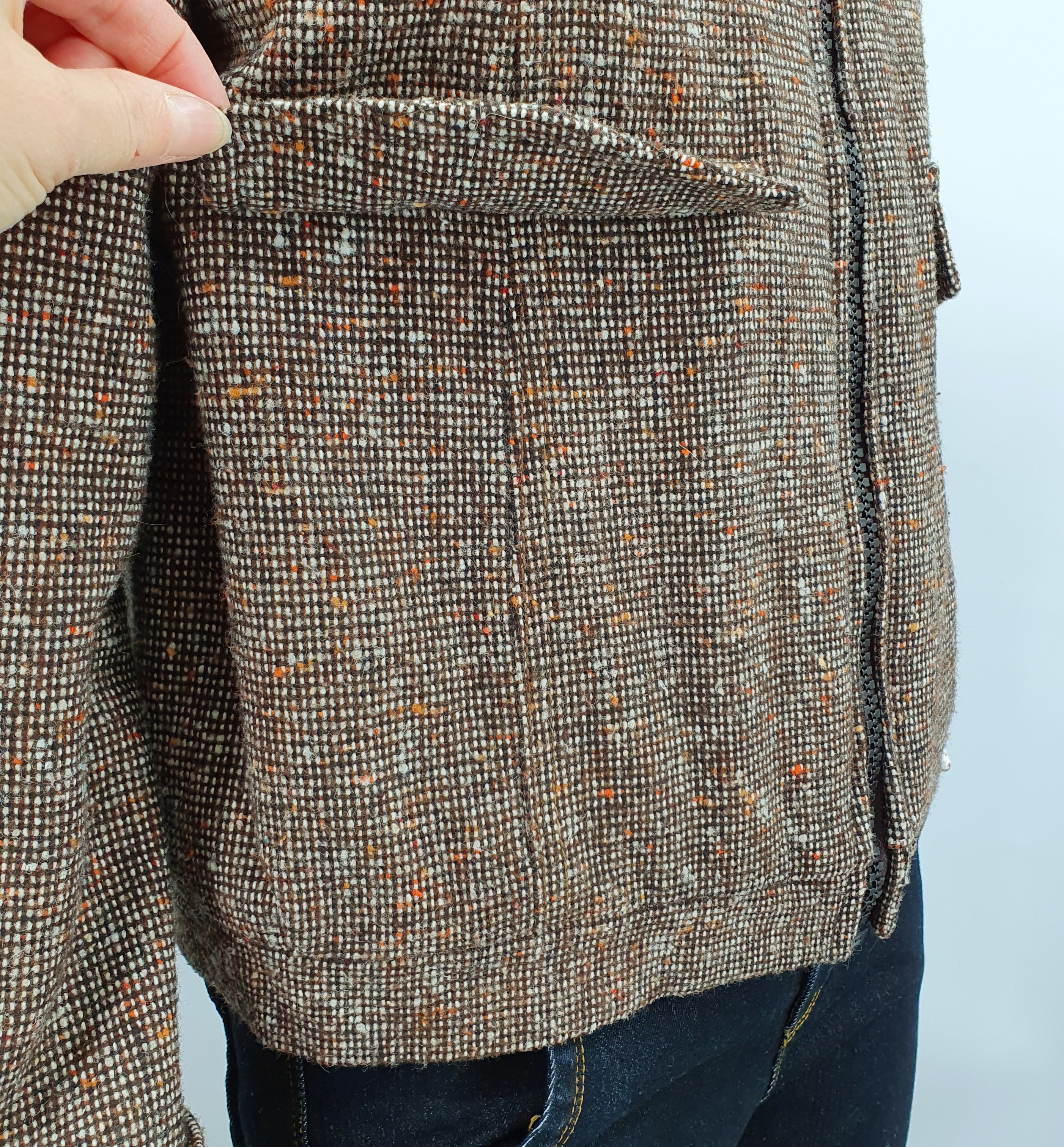 Kestilä, wool fabric jacket from the 70s, size 36-38