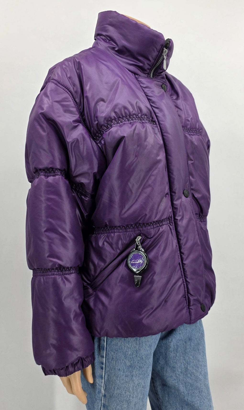 Tiklas, purple padded jacket from the 90s, size 42
