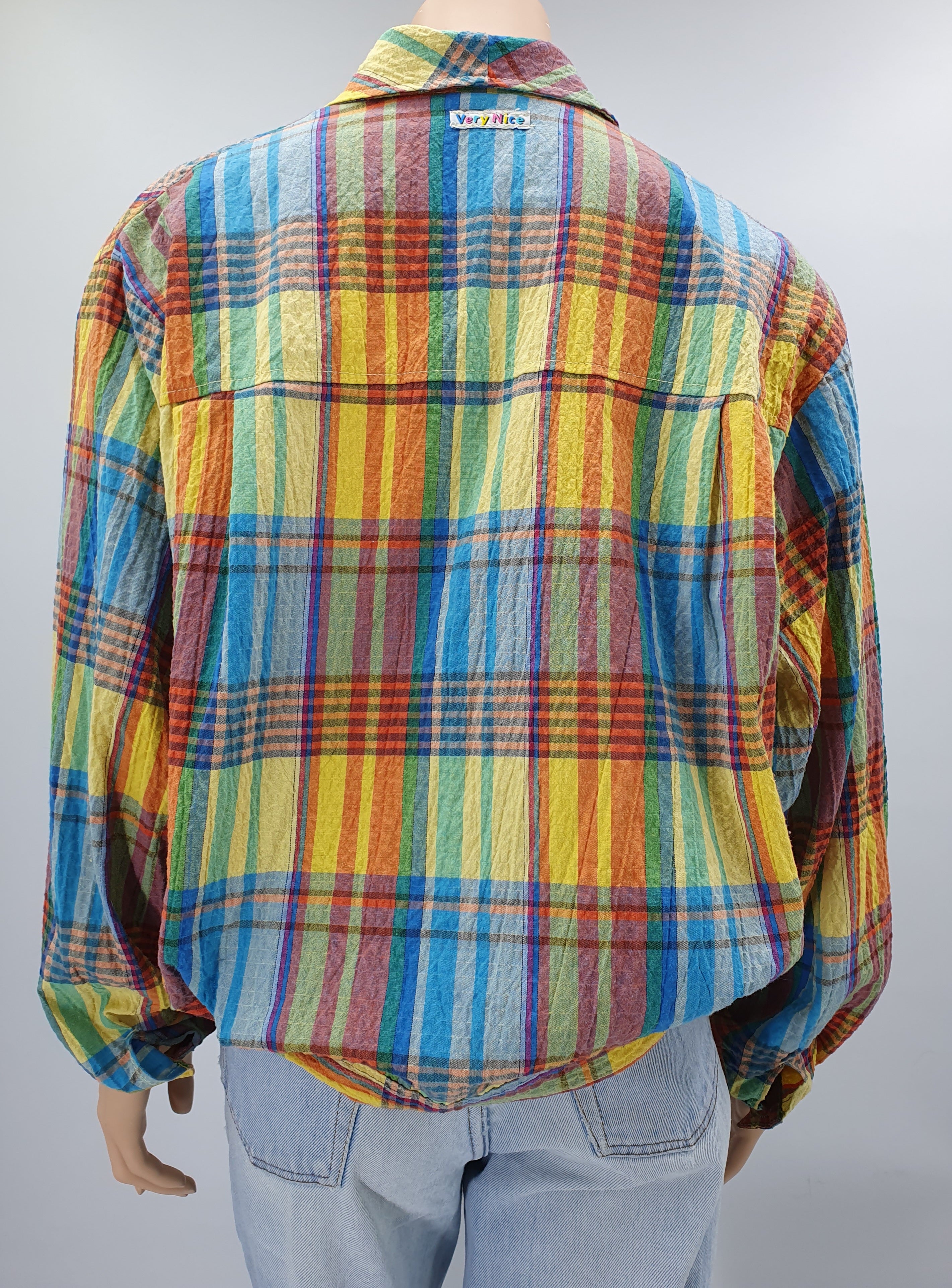 Very Nice, multi-colored summer jacket from the 80s, size 40-42