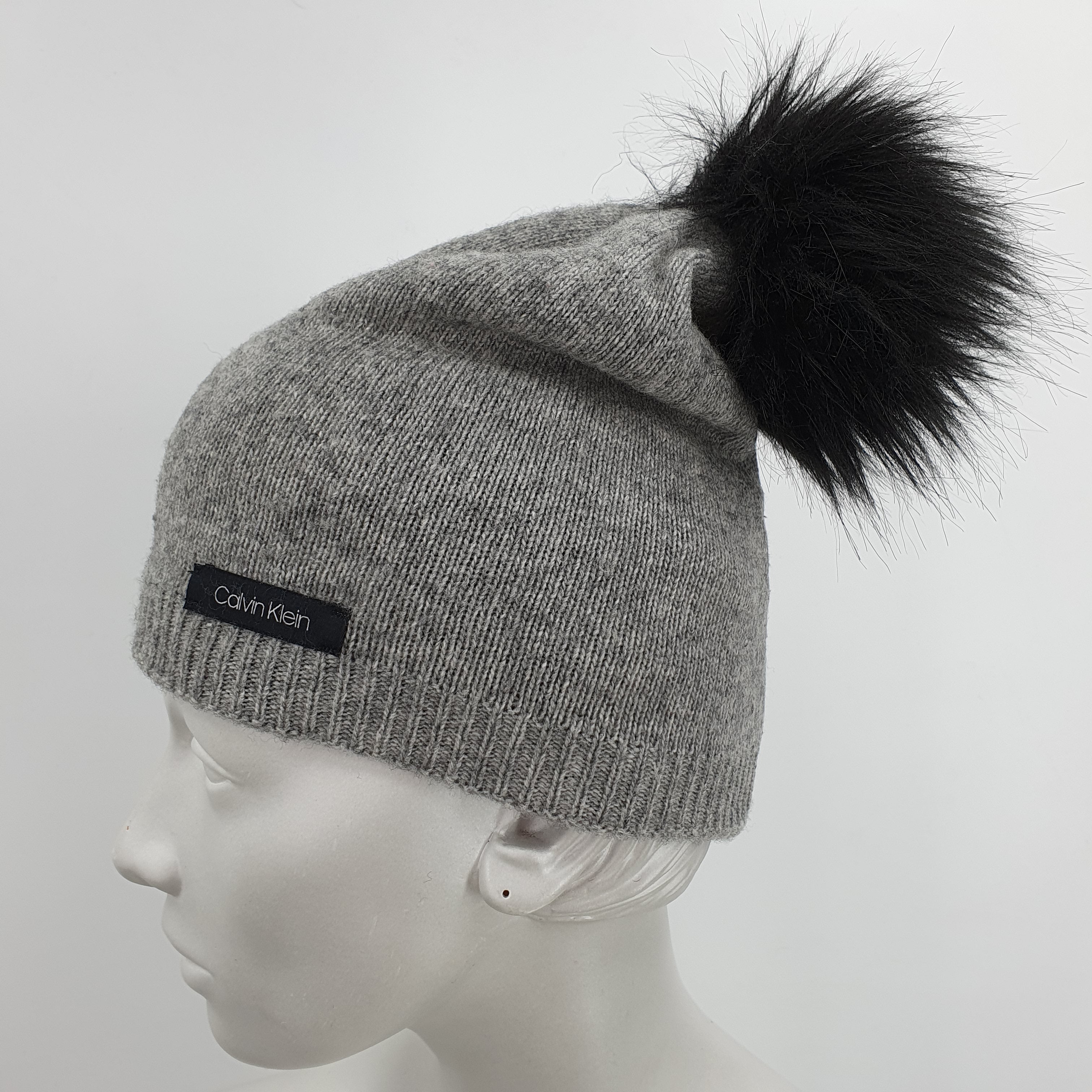 Calvin Klein, gray women's beanie from the 21st century