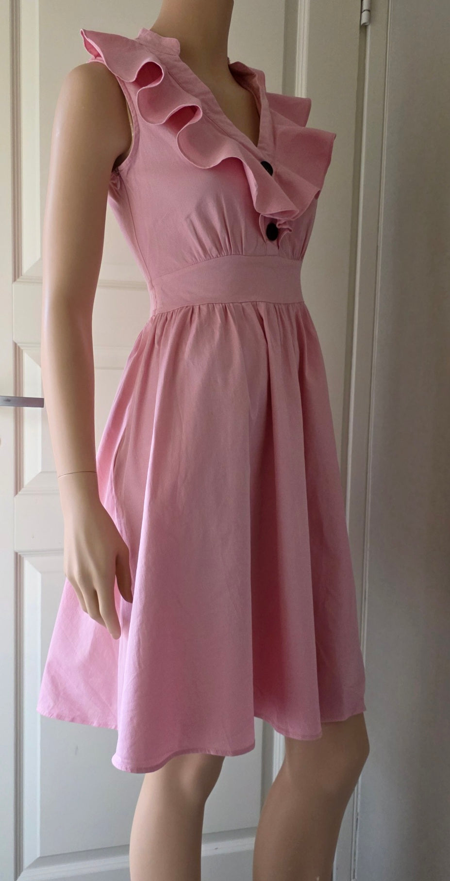 Pink sleeveless dress, 2000s, size 34-(36)