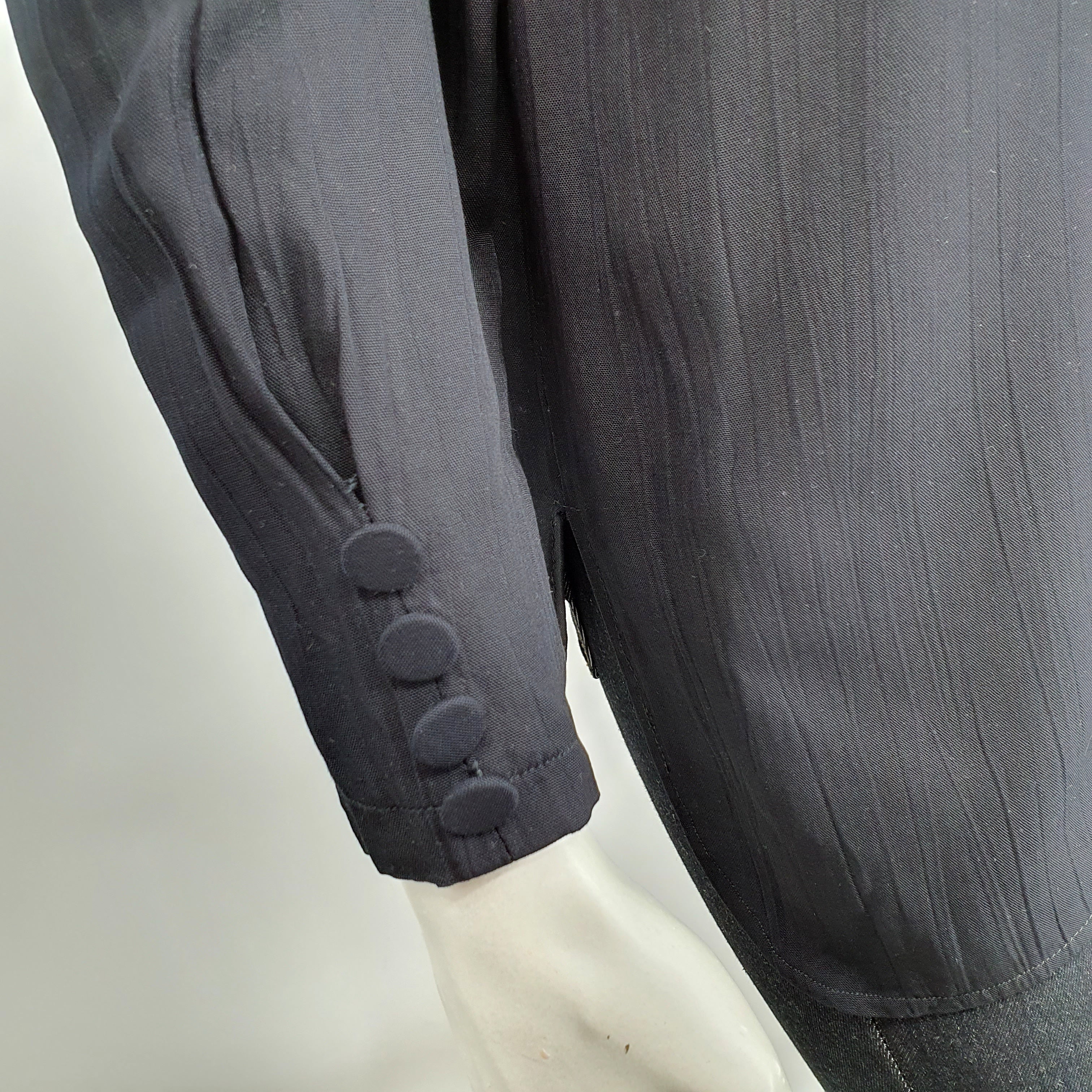 GR Design, black viscose shirt from the 90s, size 38/40