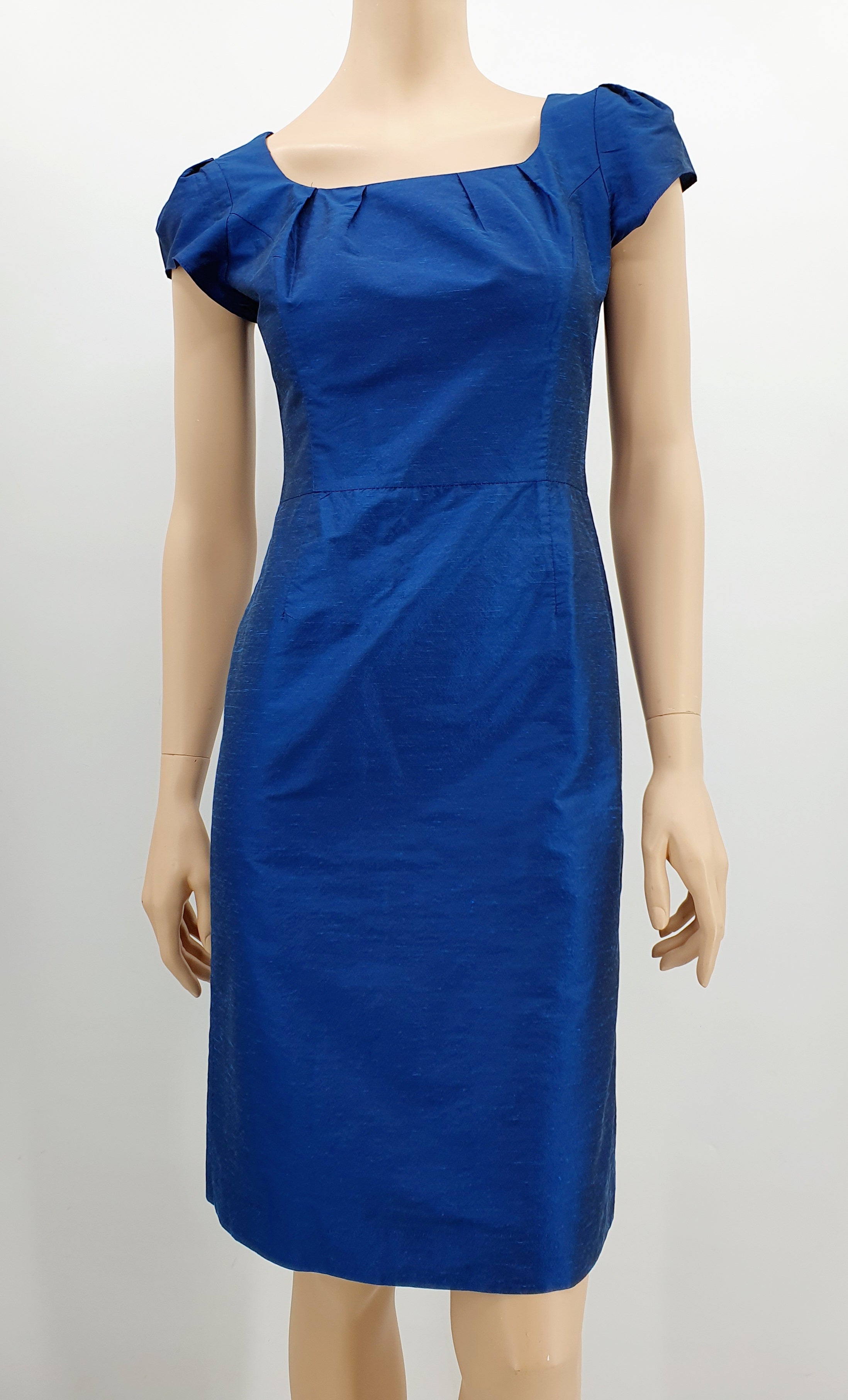 Tazzia, suomalainen juhlamekko 90-luvulta, väri tummansininen