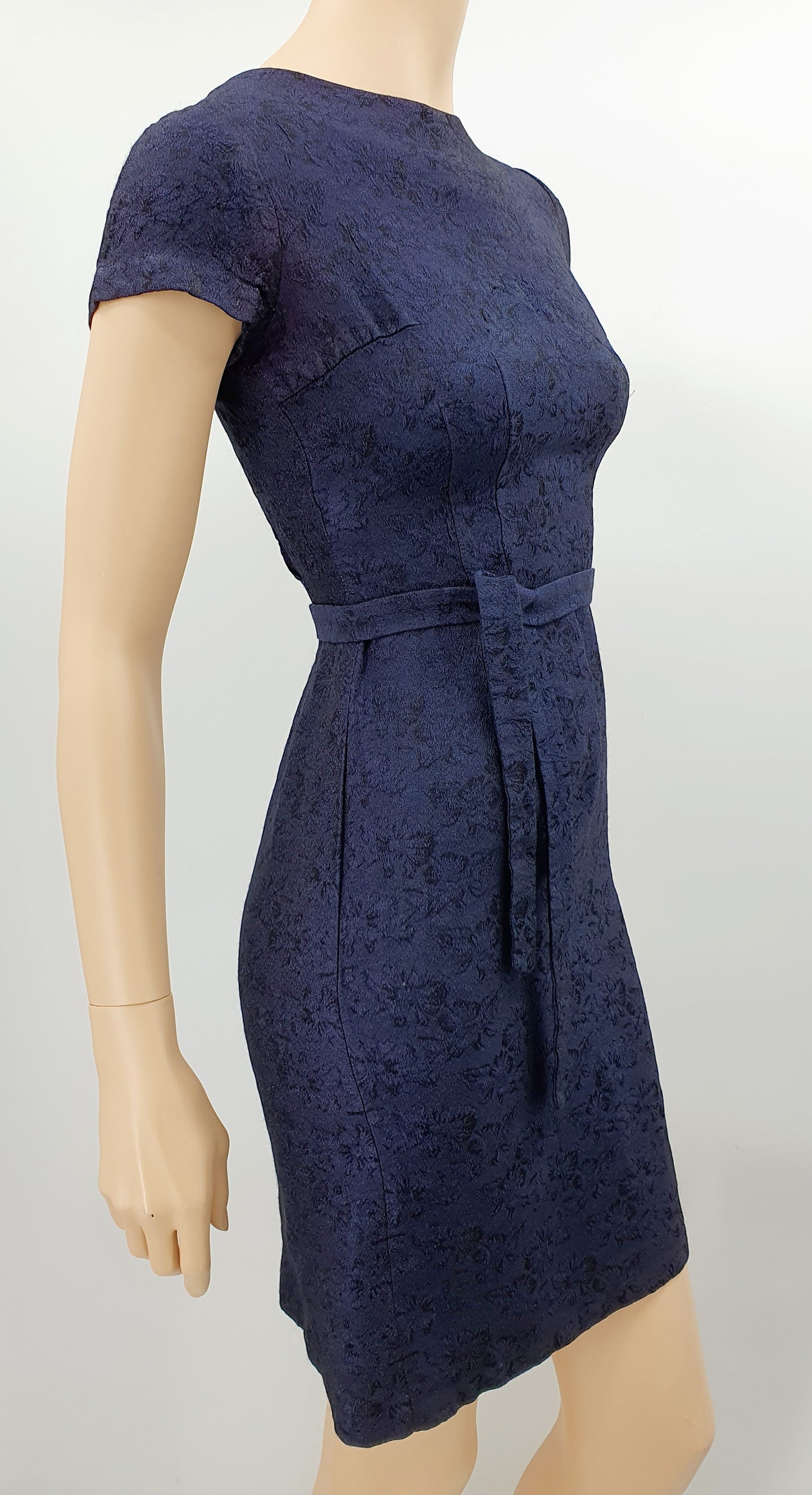 Dark blue sheath dress from the 50s-60s, size 32