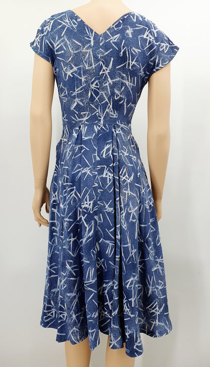 Gray-blue dress from the 50s-60s, size 34-36