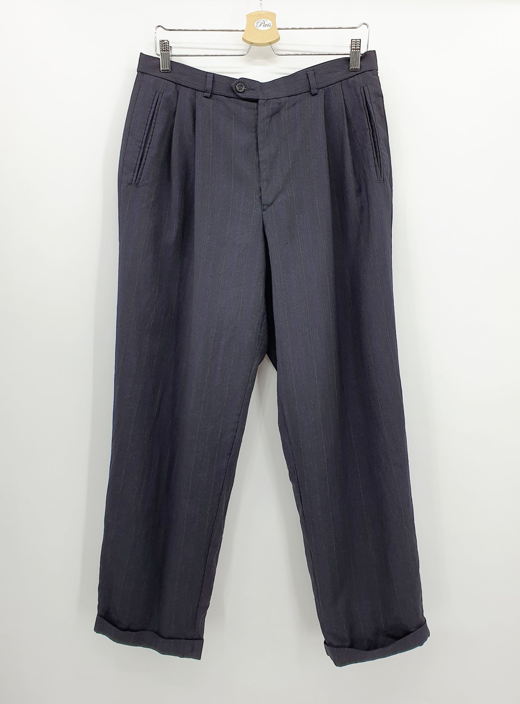 Basie, miesten suorat housut 90-luvulta, väri tummansininen