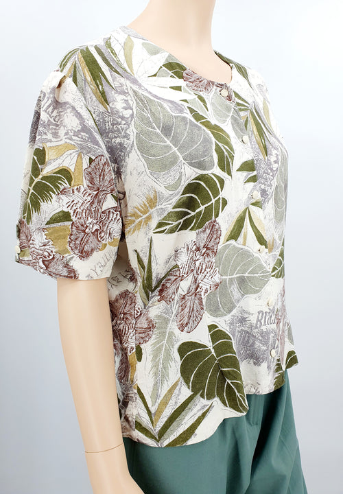 Game, short-sleeved summer shirt from the 80s, size 40