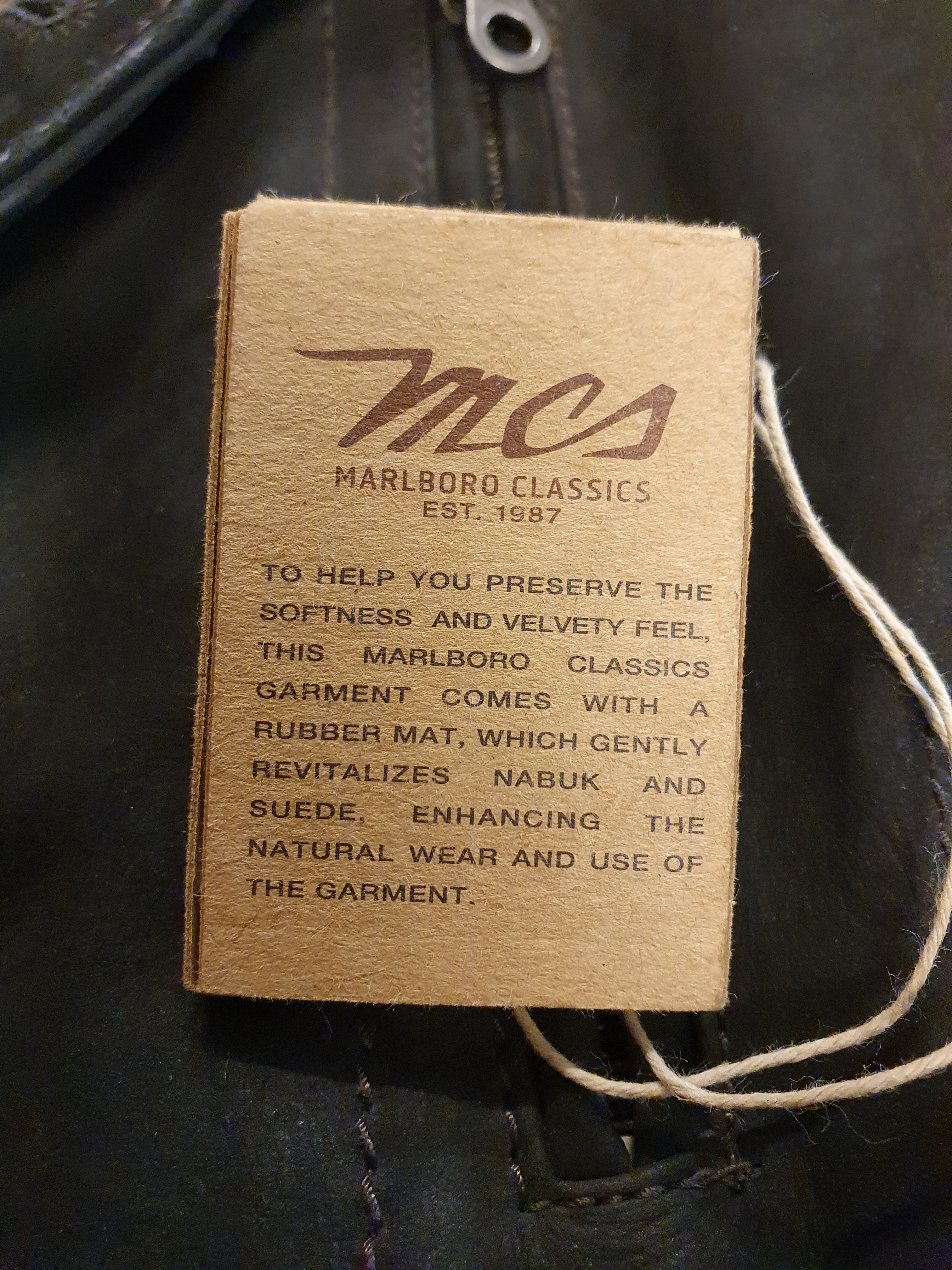 Marlboro Classics, miesten mustanruskea nahkatakki, koko M-L
