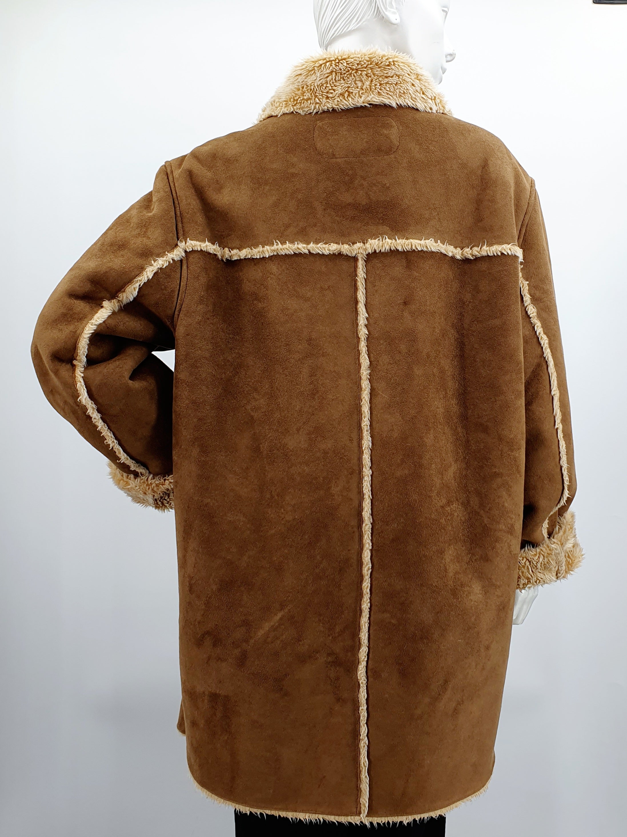 PTX brown teddy jacket from the 90s, size women's 44, men's L