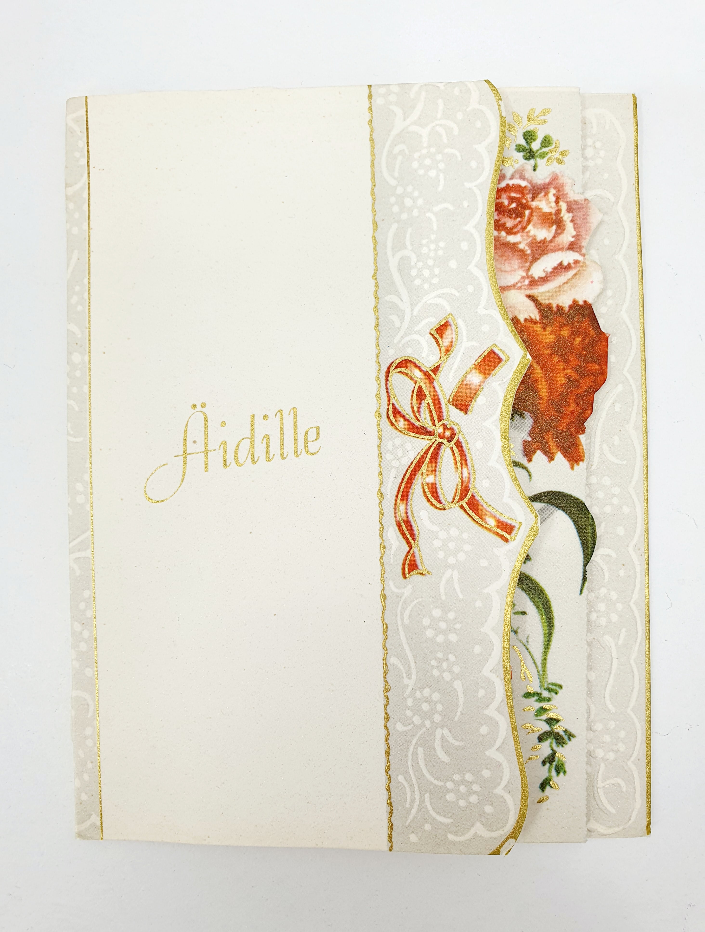 Three-dimensional Mother's Day card from the 1940s-50s, butterfly/bow tie