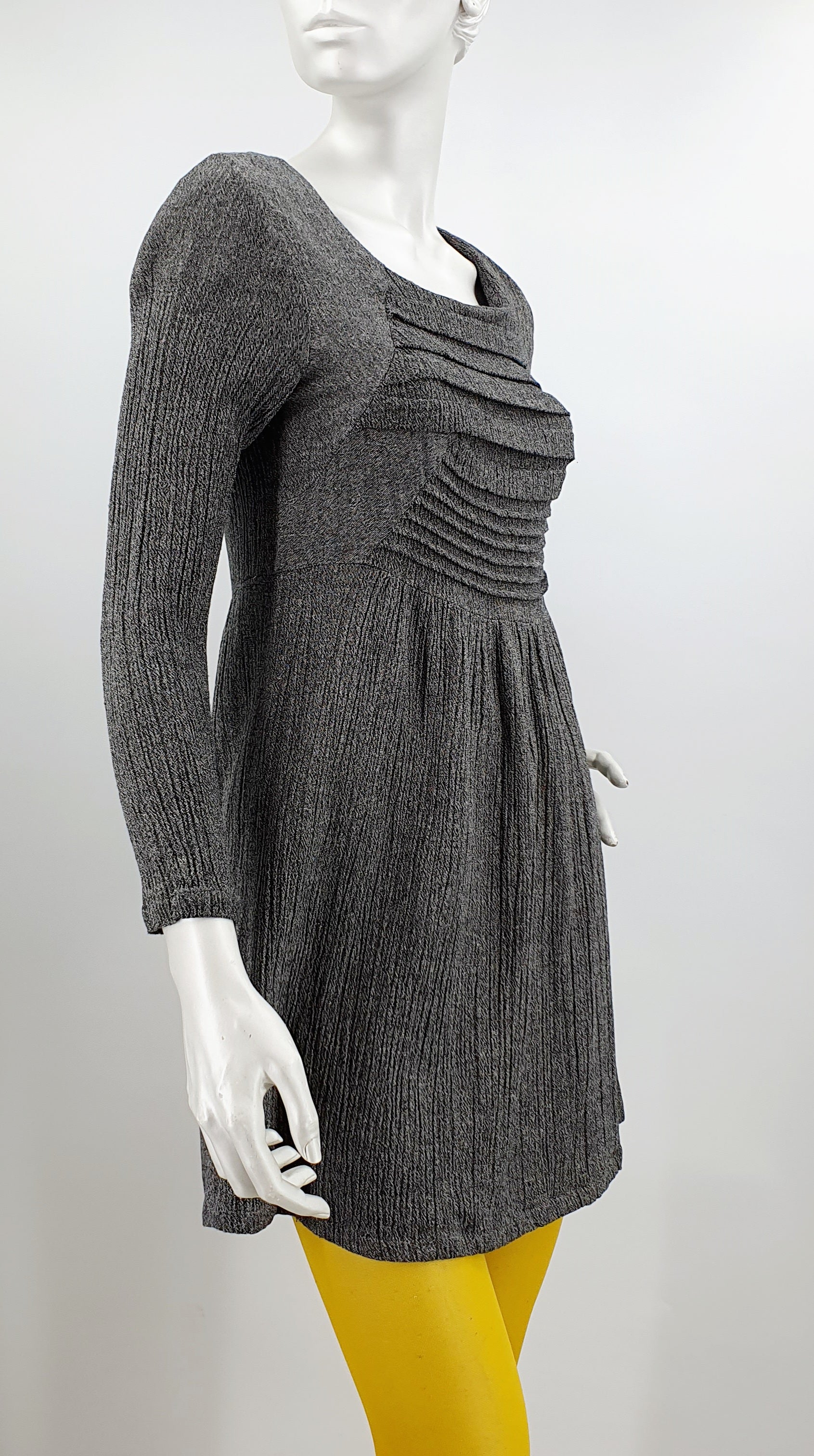 ADA fashion, natural fiber gray tunic from the 90s, size 36