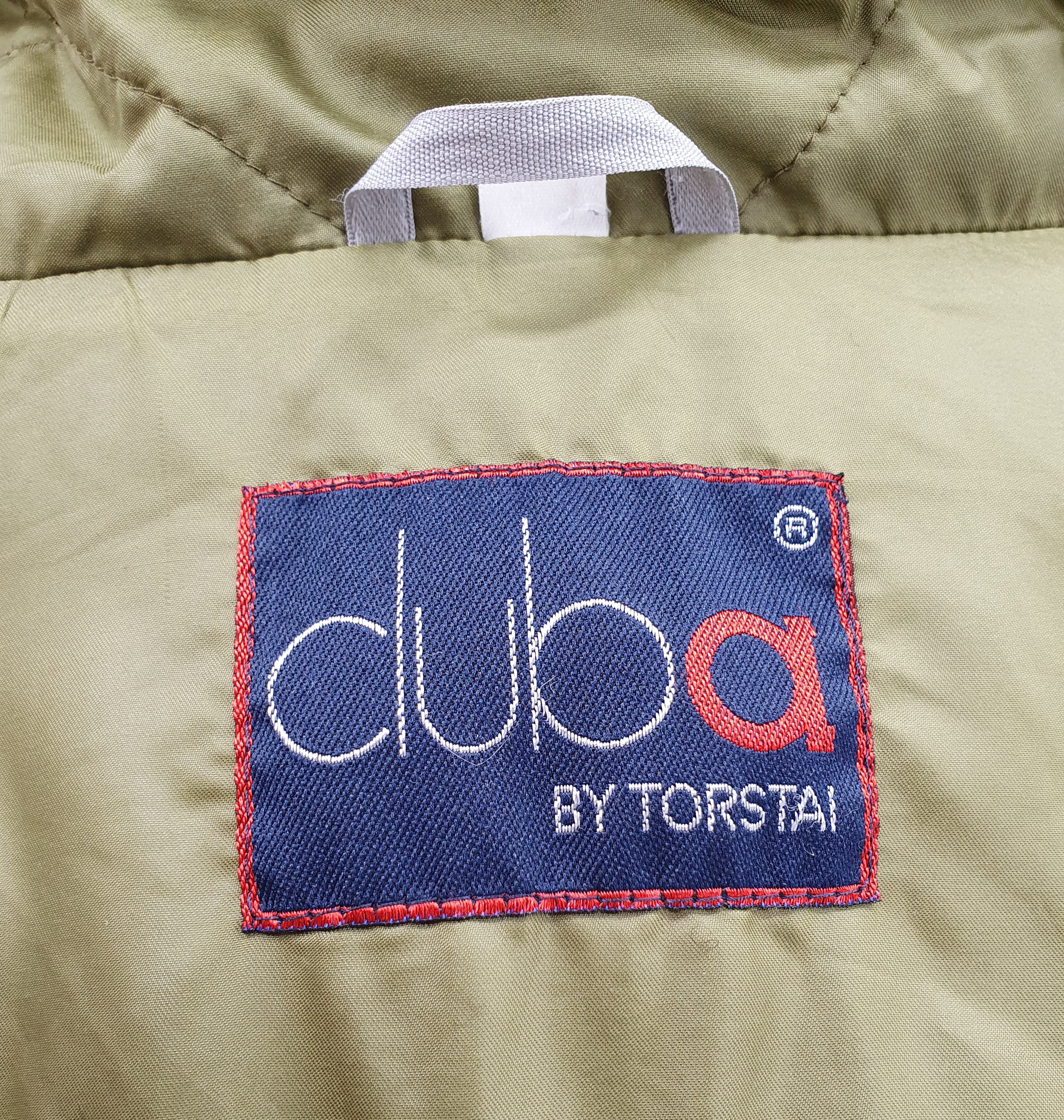 Torstai, olive green quilted vest from the 90s, size 42