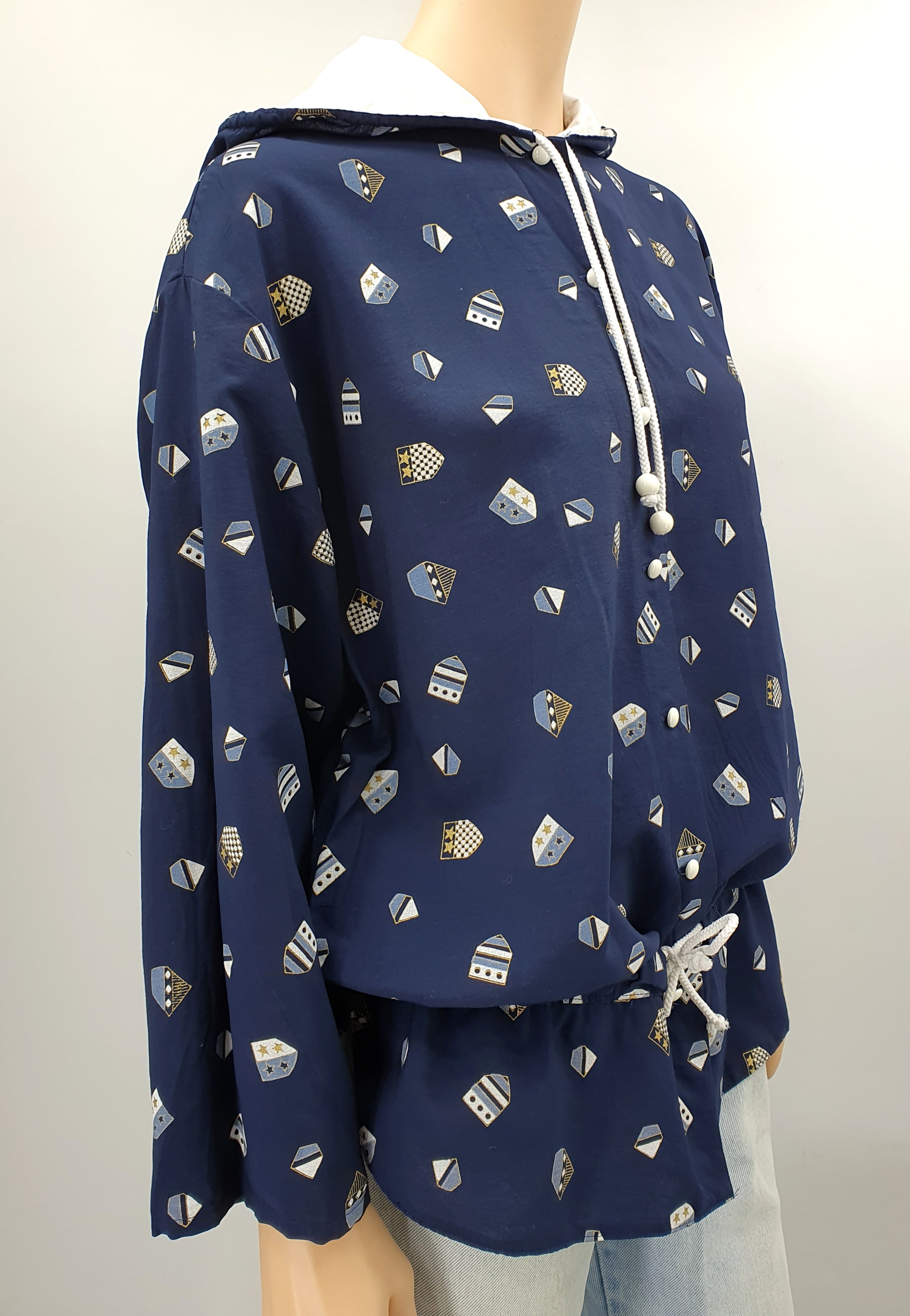 Elle, hooded summer jacket from the 80s-90s, size 40-42