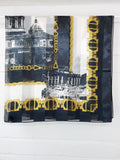 Raffaello, Rooma-aiheinen iso huivi, large italian vintage scarf