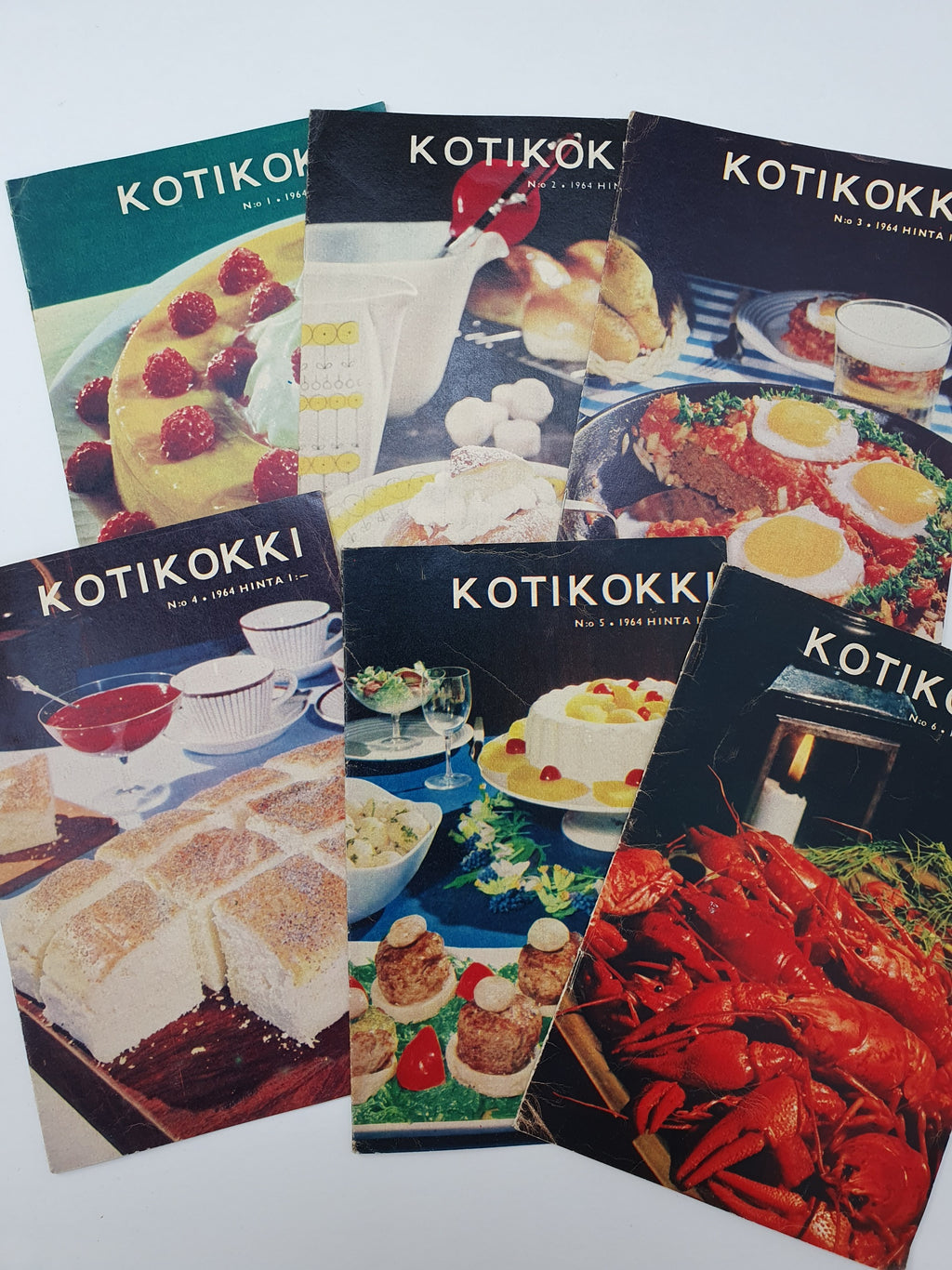 Kotikokki vintagelehdet 60-luvulta, nostalgiset keräilylehdet