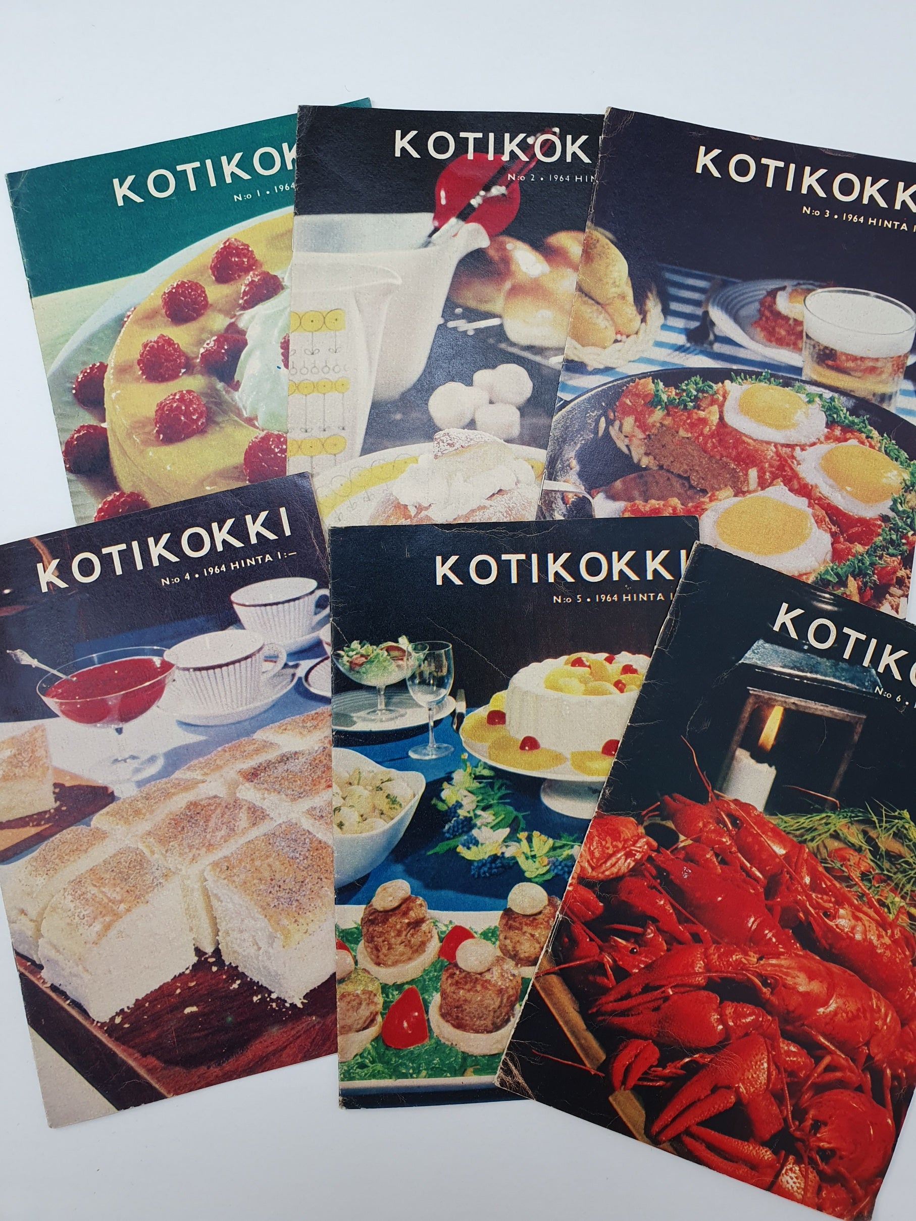 Kotikokki vintagelehdet 60-luvulta, nostalgiset keräilylehdet