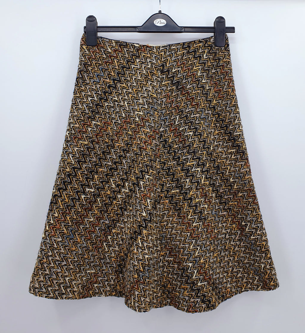 Leona, A-line wool blend skirt from the 70s, waist 68cm, size 34(36)