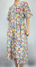 Floral cotton dress from the 80s-90s, size 38/40