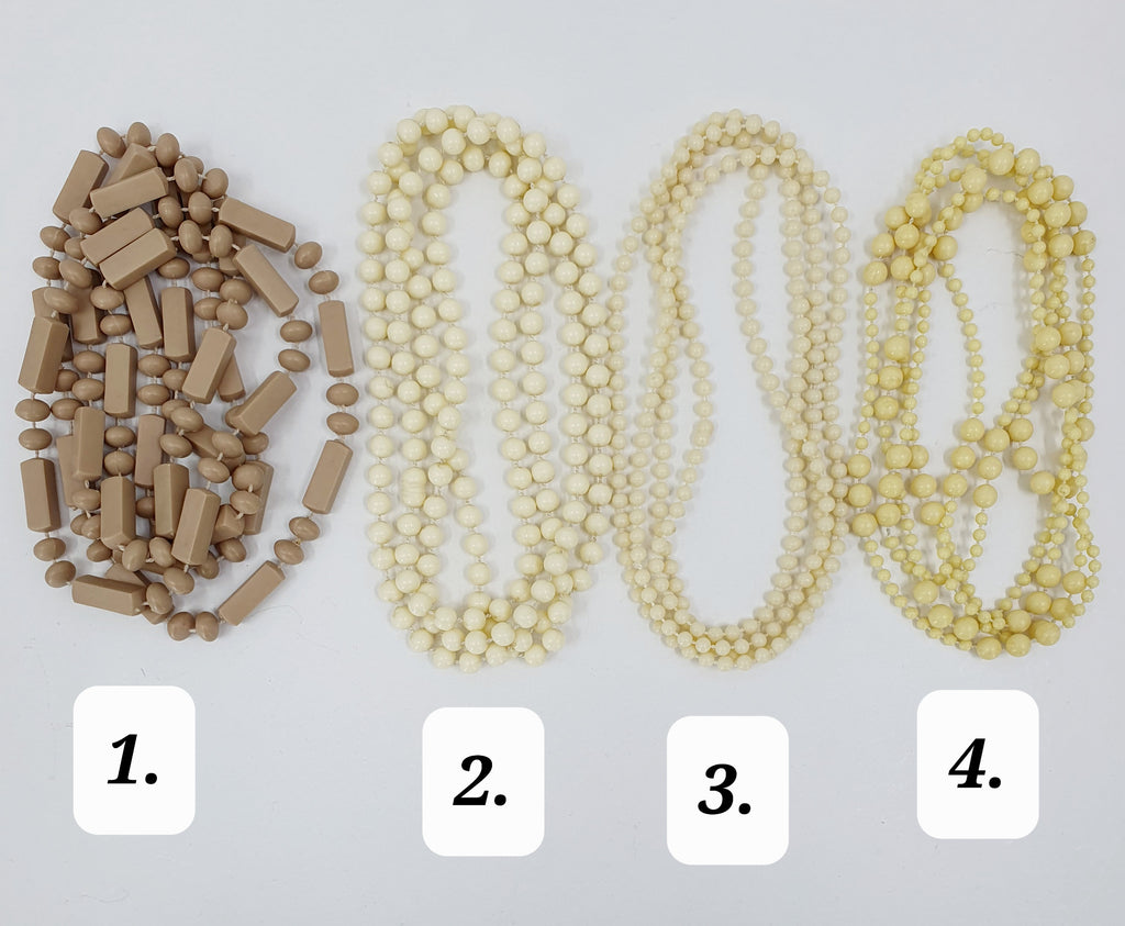 Pepper beads, light, 4 different shades